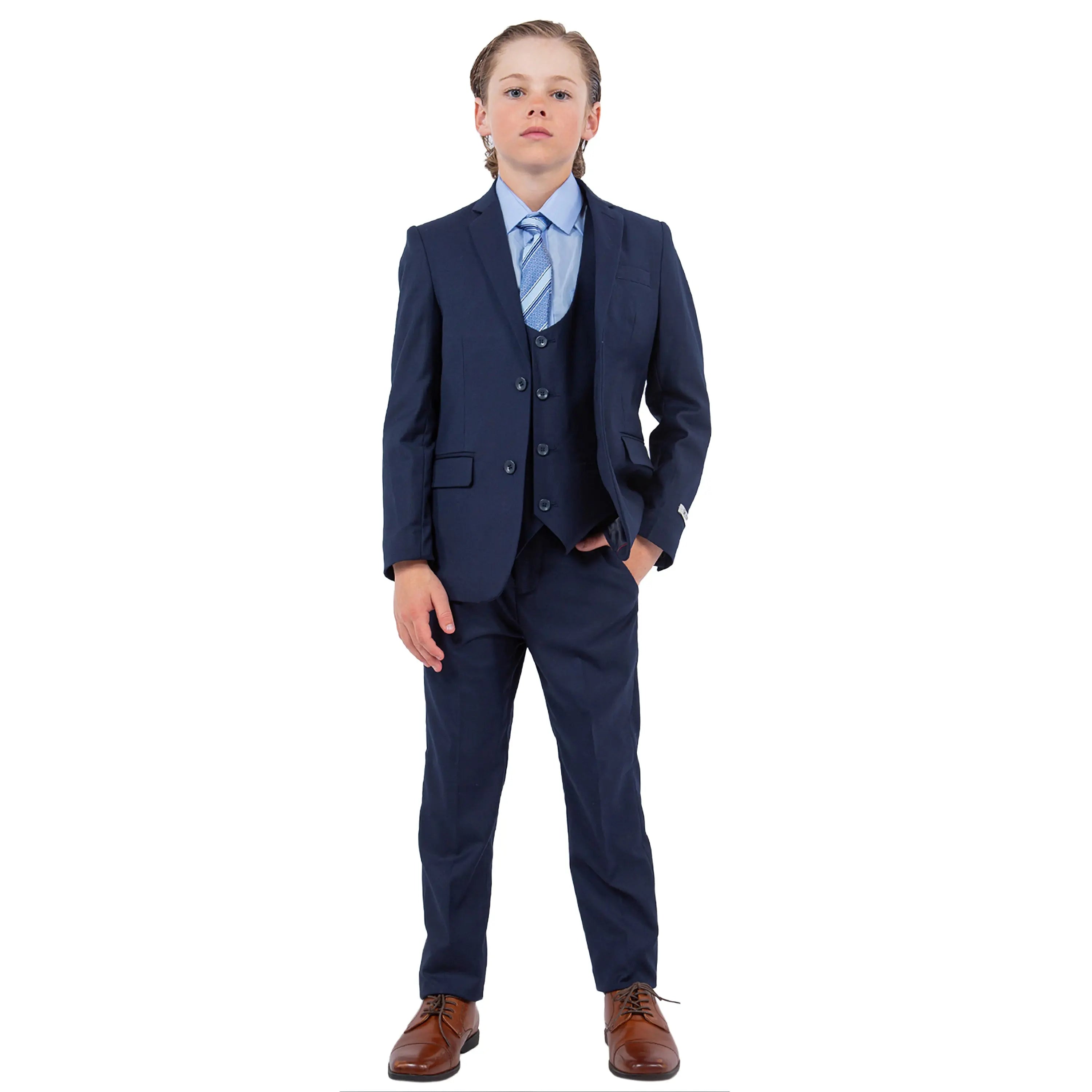Stacy Adams Boy's 5pc Solid Suit Stacy Adams