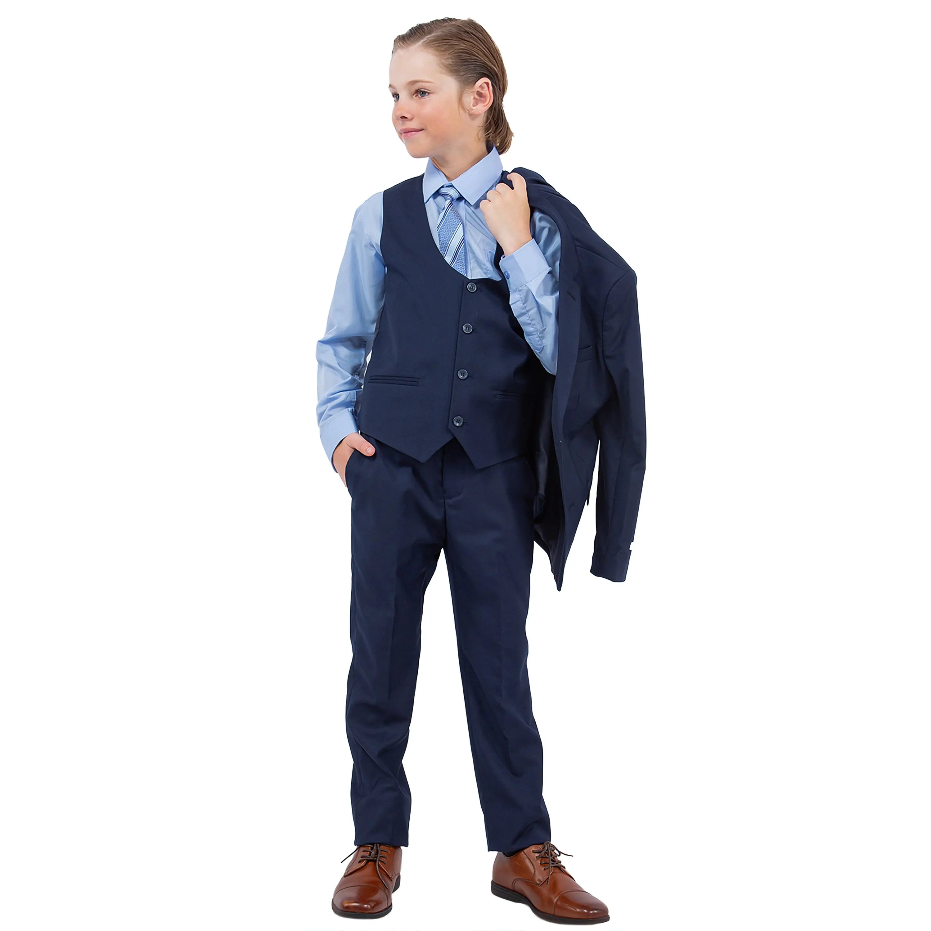 Stacy Adams Boy's 5pc Solid Suit Stacy Adams