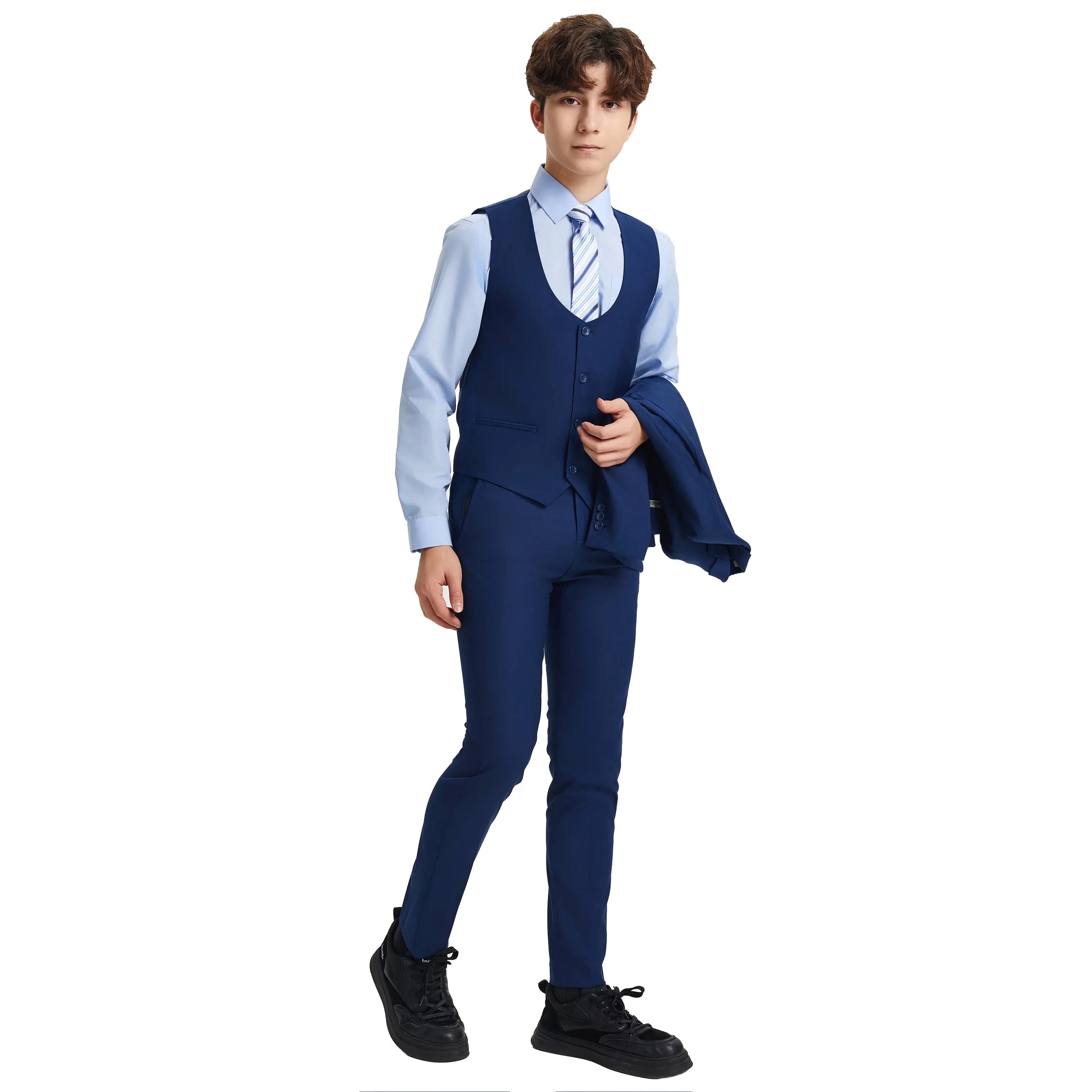 Stacy Adams Boy's 5pc Solid Suit Stacy Adams