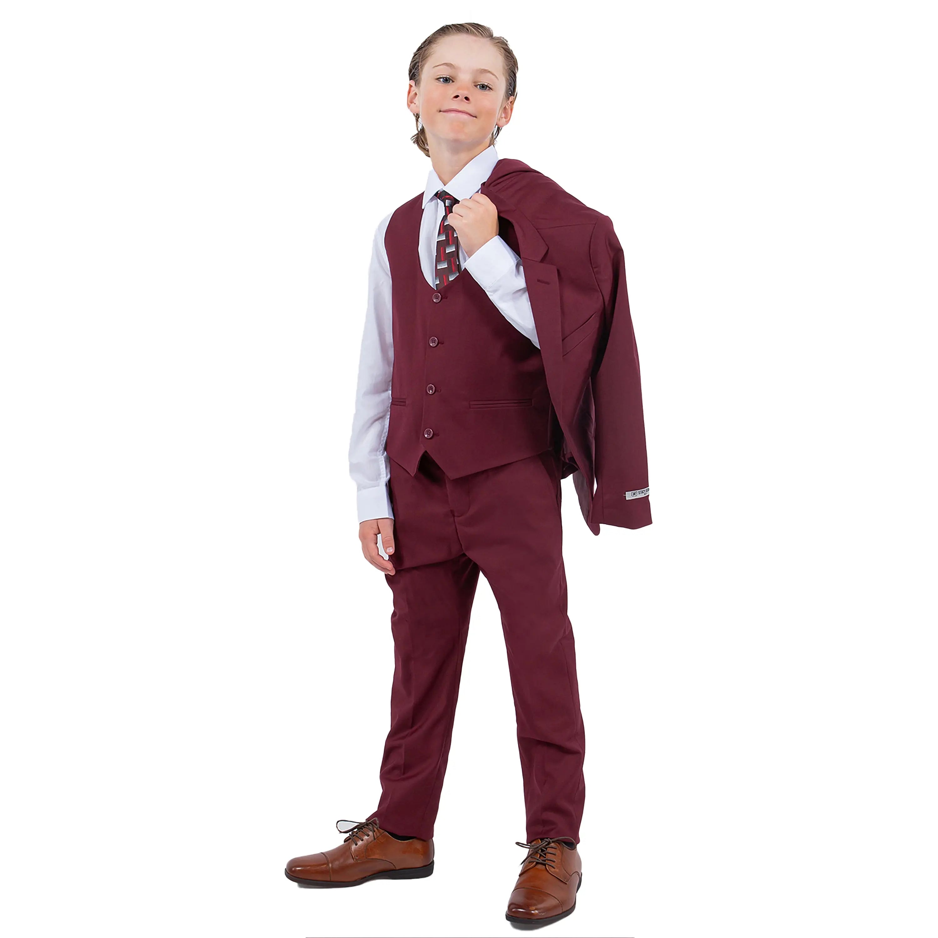 Stacy Adams Boy's 5pc Solid Suit Stacy Adams