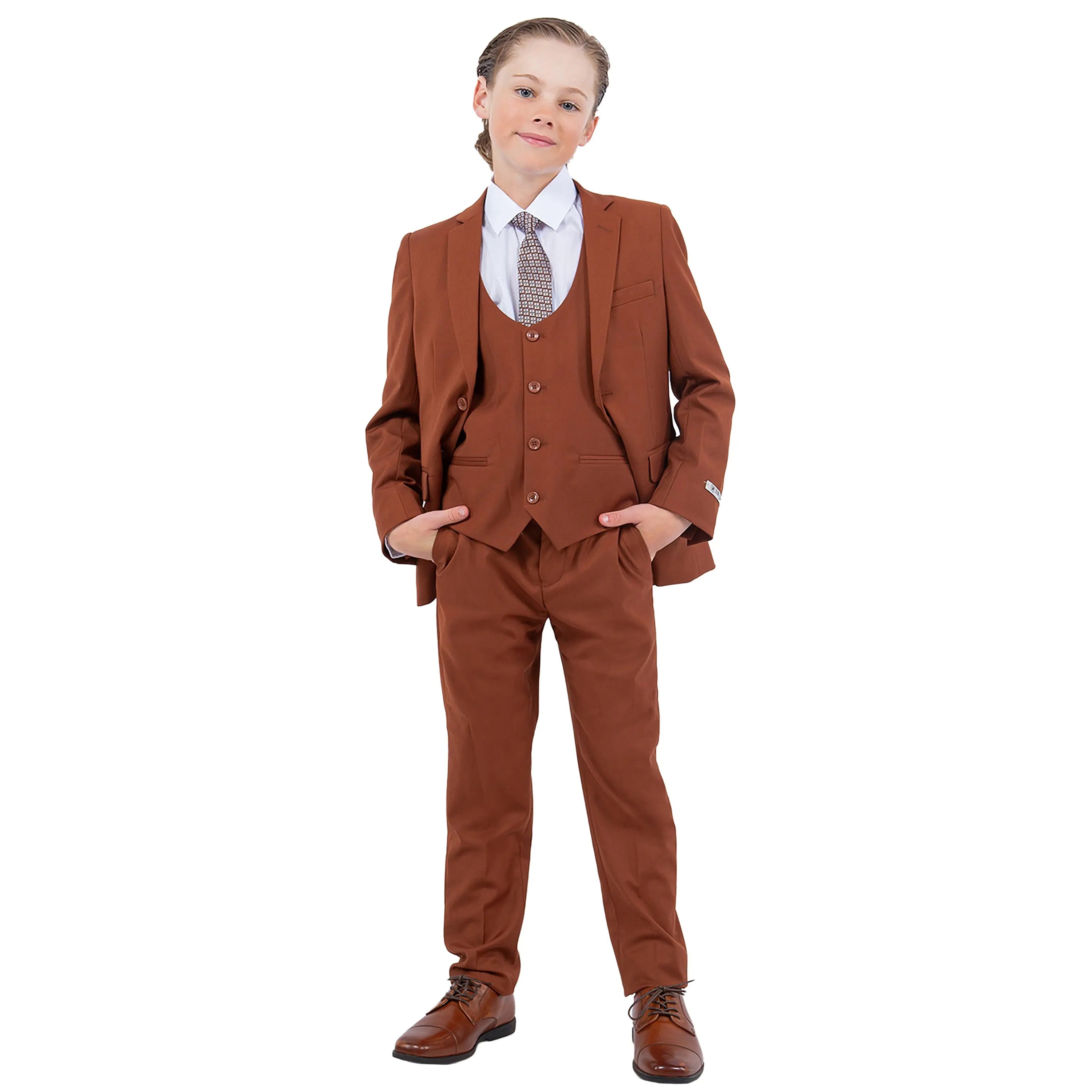 Stacy Adams Boy's 5pc Solid Suit Stacy Adams