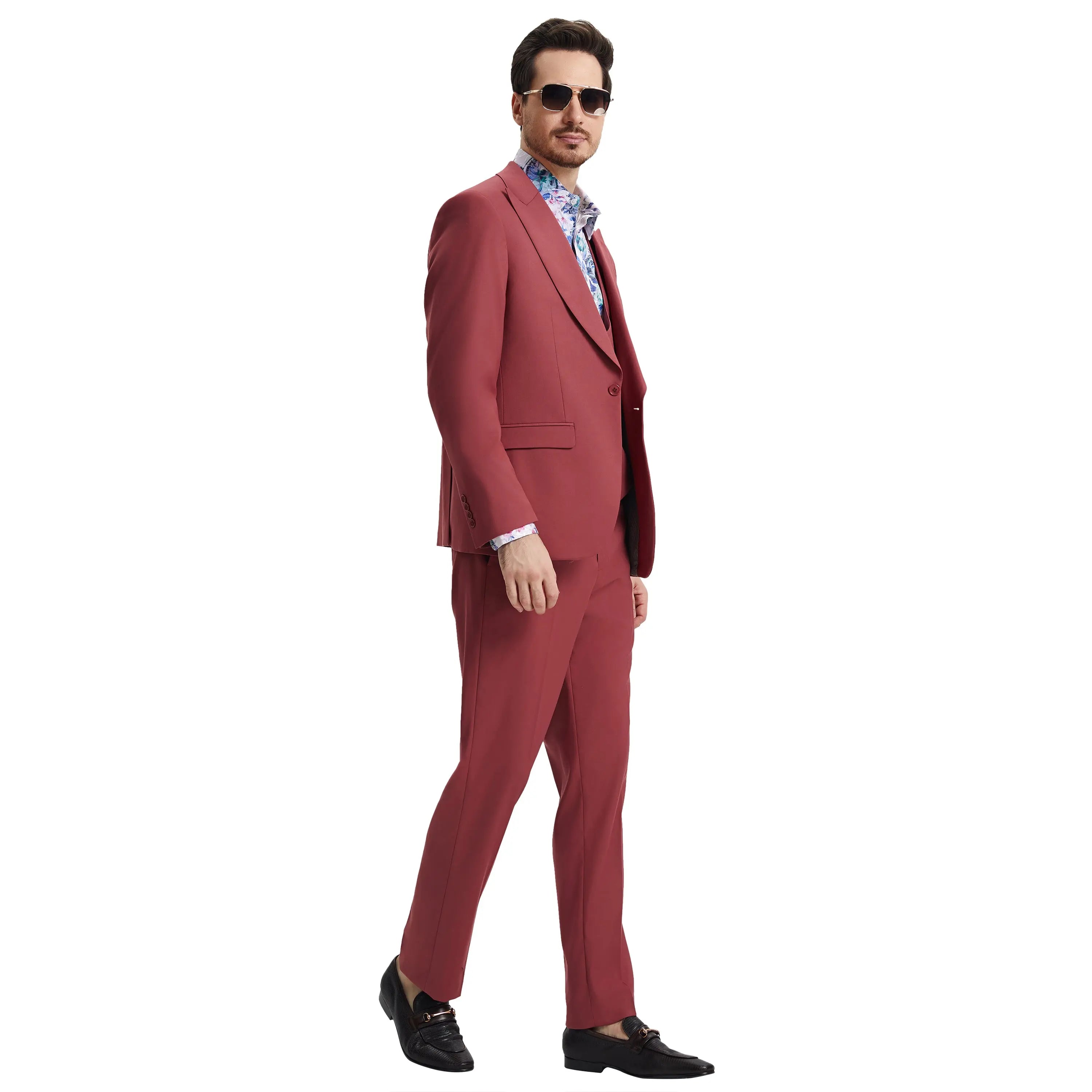 Men's Stacy Adams Hybrid-Fit 3pc Suit Set, Jacket Vest and Pants Stacy Adams