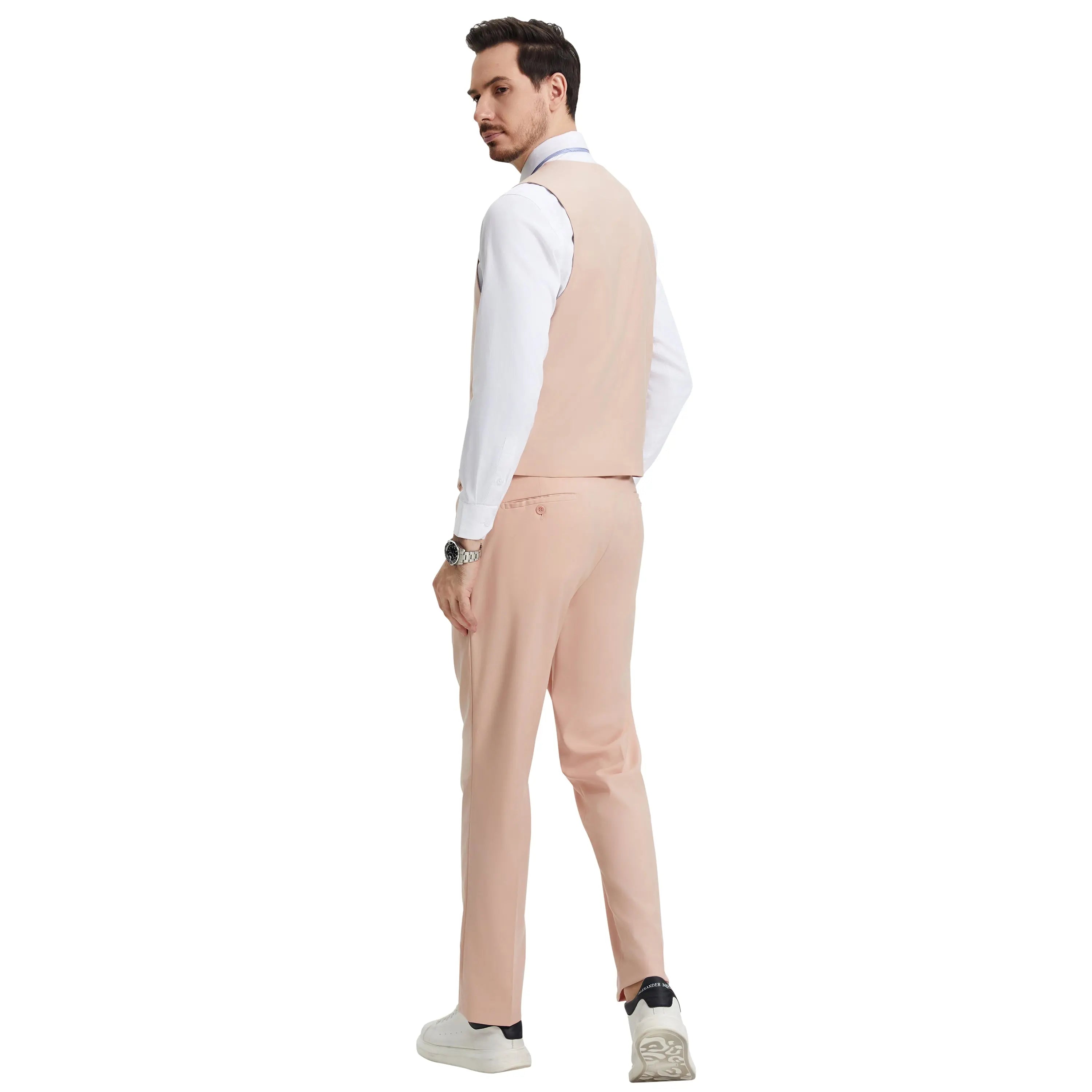 Men's Stacy Adams Hybrid-Fit 3pc Suit Set, Jacket Vest and Pants Stacy Adams