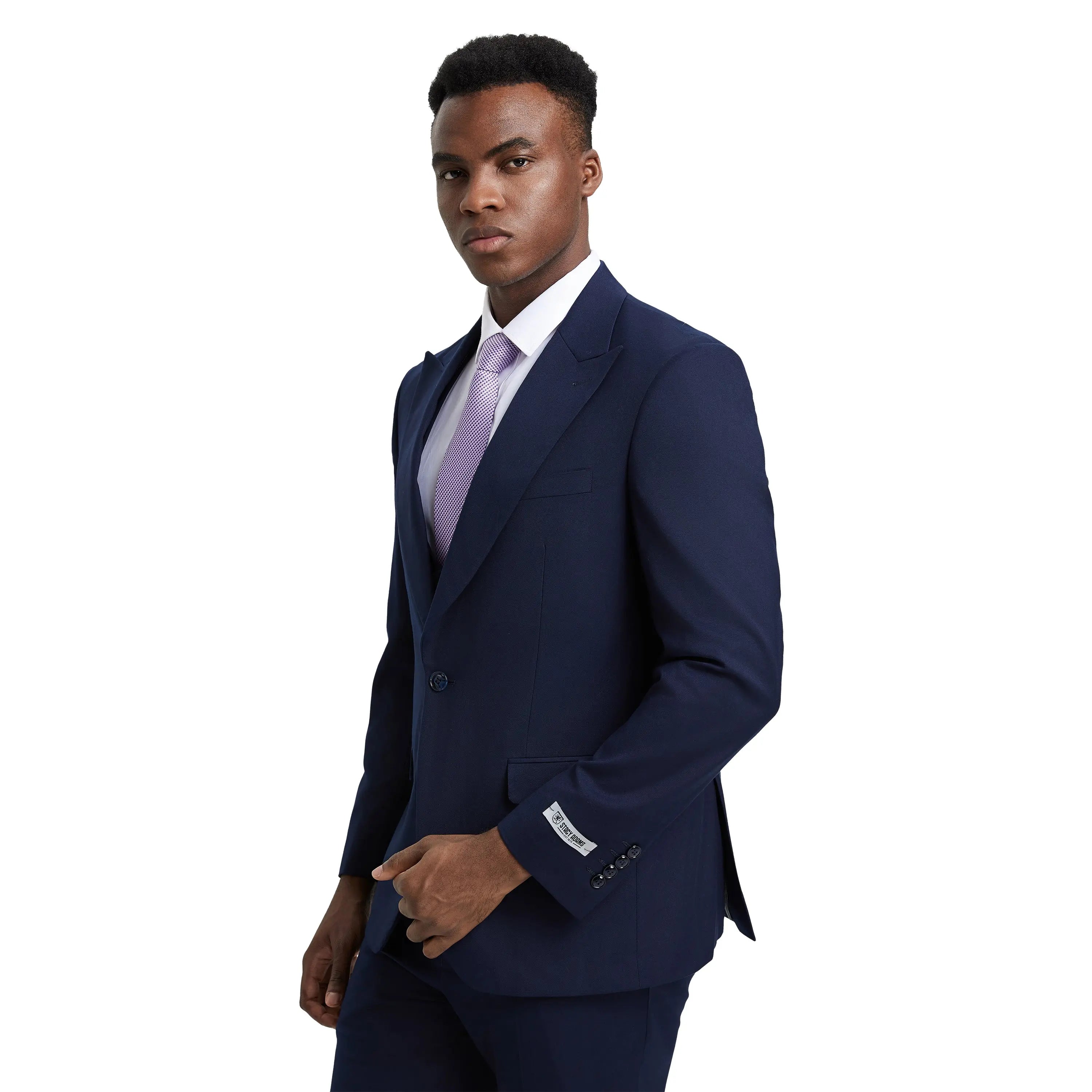 Men's Stacy Adams Hybrid-Fit 3pc Suit Set, Jacket Vest and Pants Stacy Adams