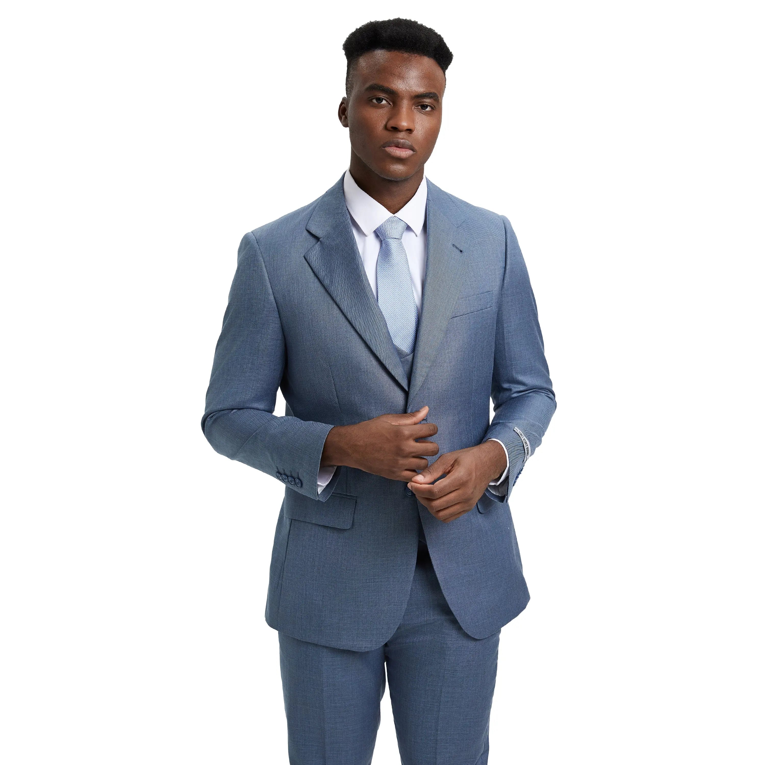 Men's Stacy Adams Sharkskin 3-Piece Suit Stacy Adams