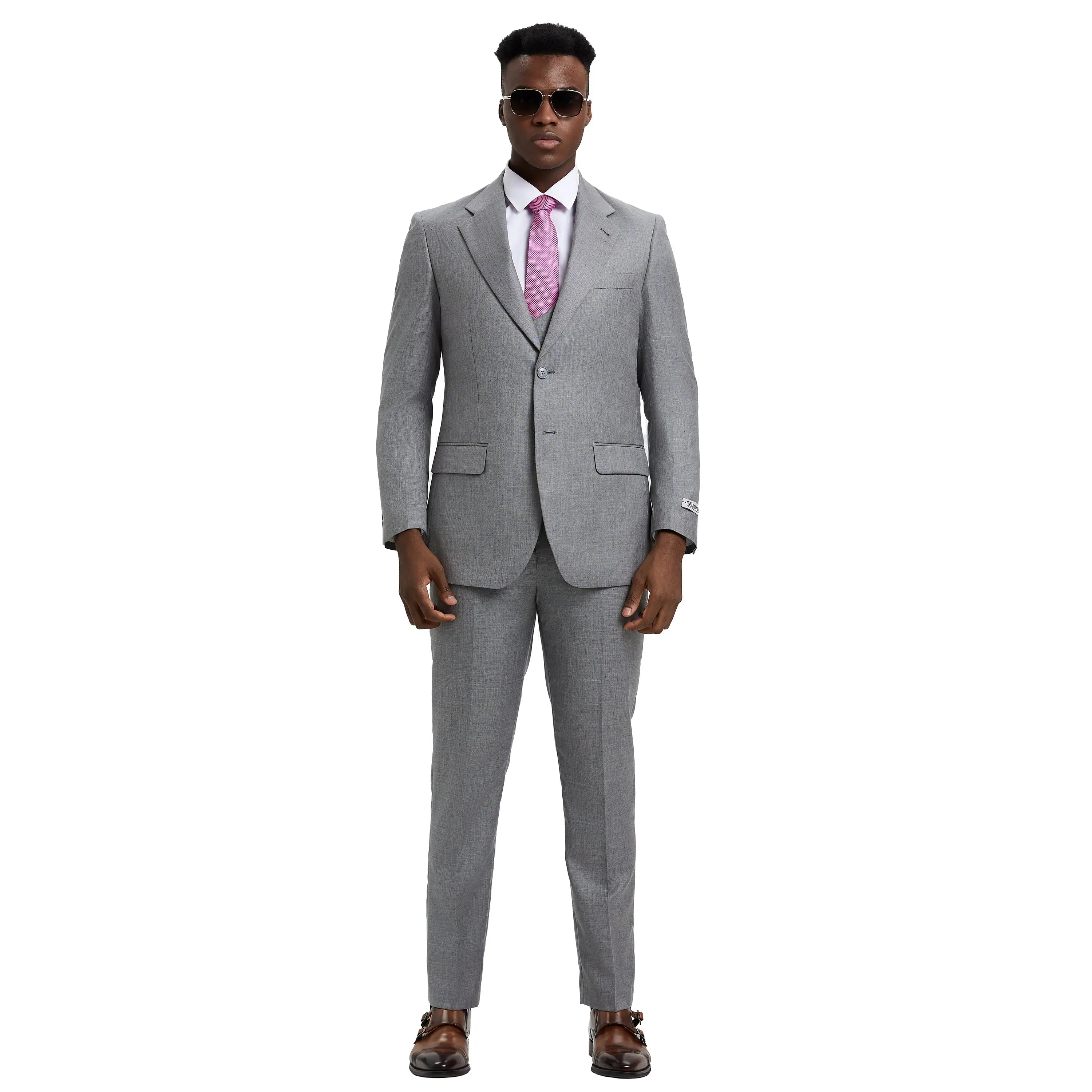 Men's Stacy Adams Sharkskin 3-Piece Suit Stacy Adams