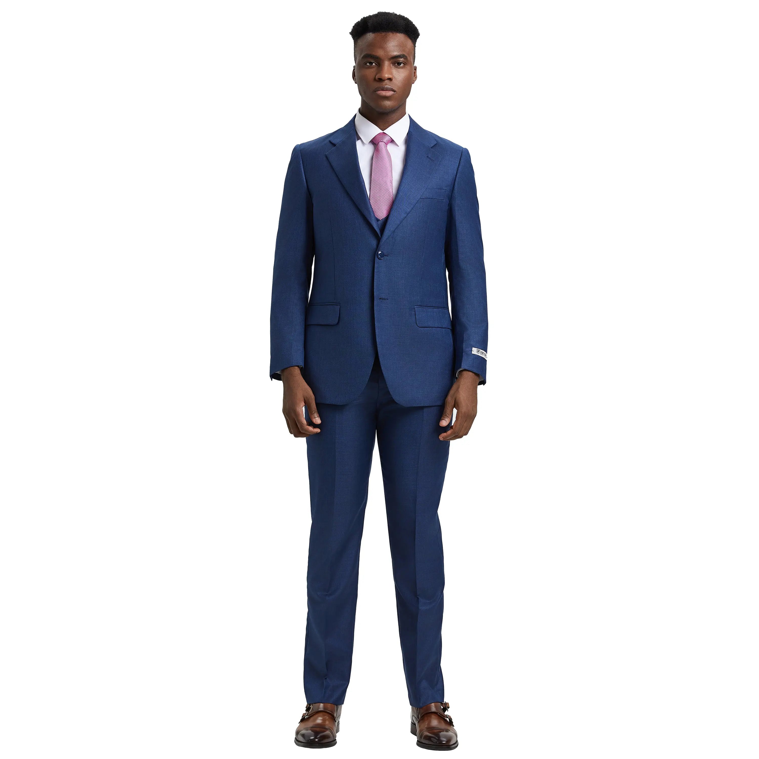 Men's Stacy Adams Sharkskin 3-Piece Suit Stacy Adams