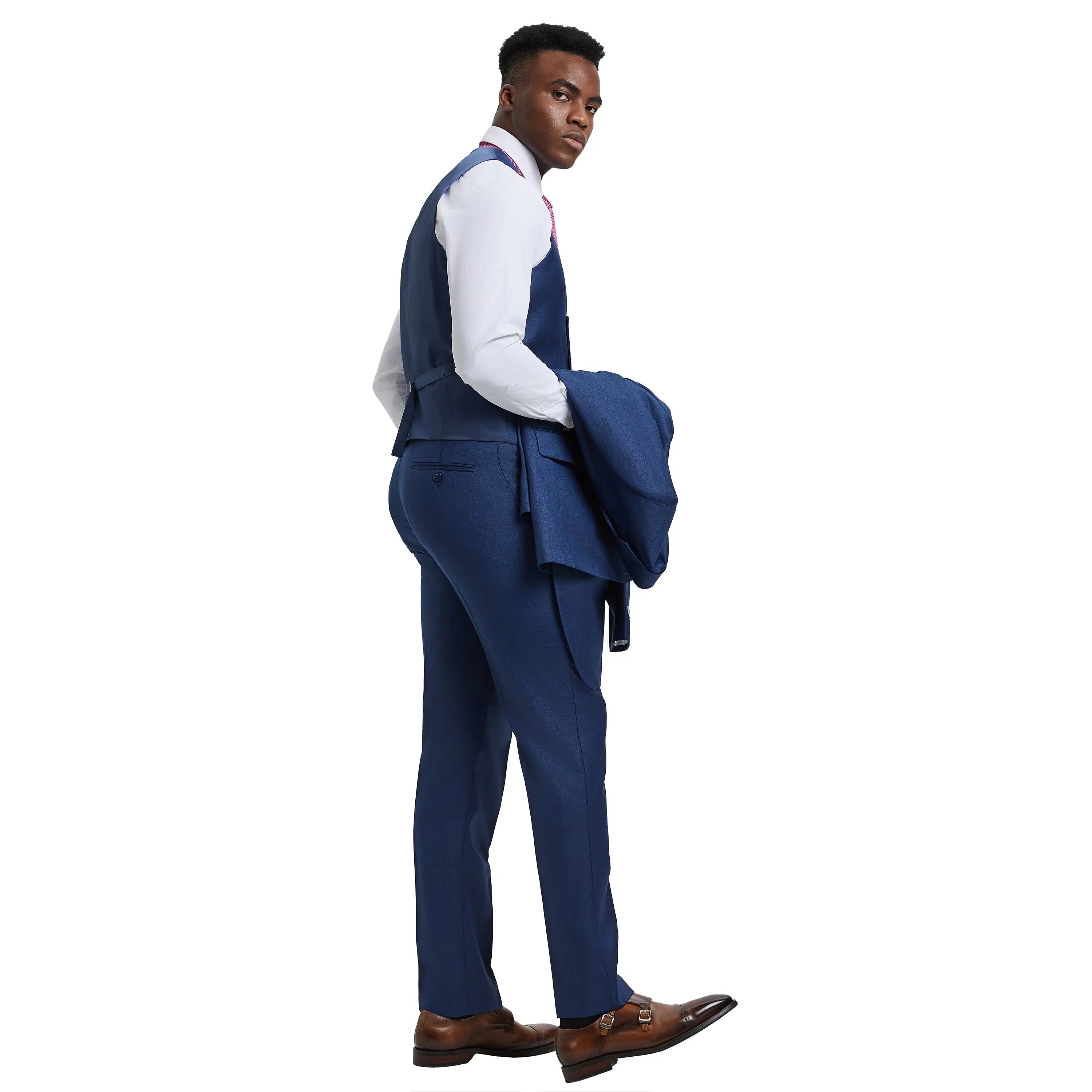 Men's Stacy Adams Sharkskin 3-Piece Suit Stacy Adams