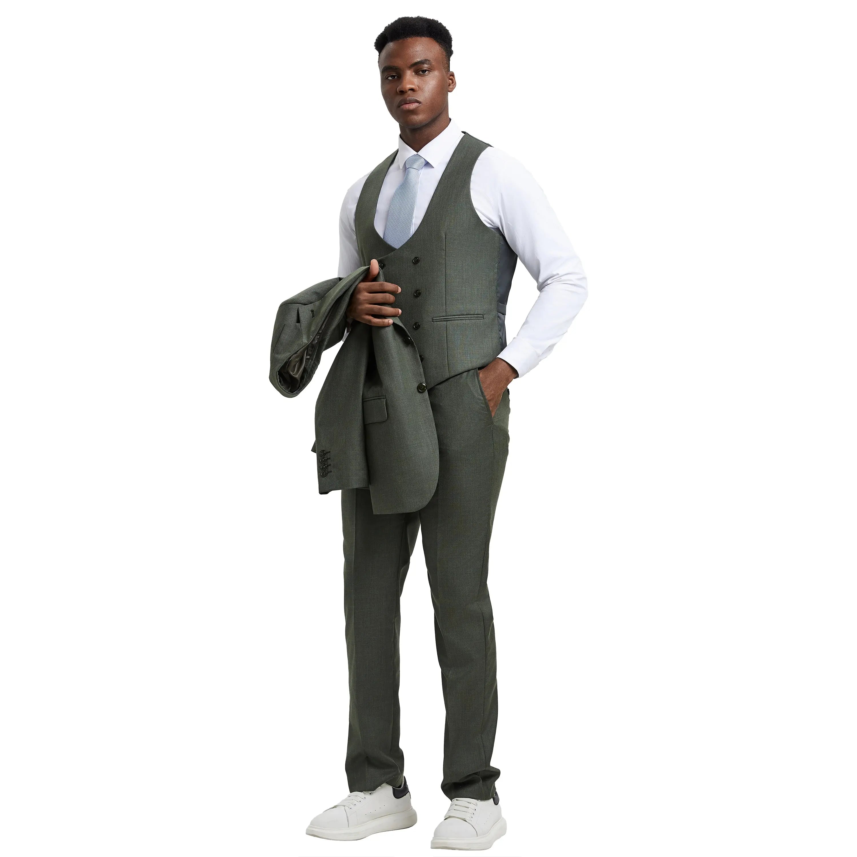 Men's Stacy Adams Sharkskin 3-Piece Suit Stacy Adams
