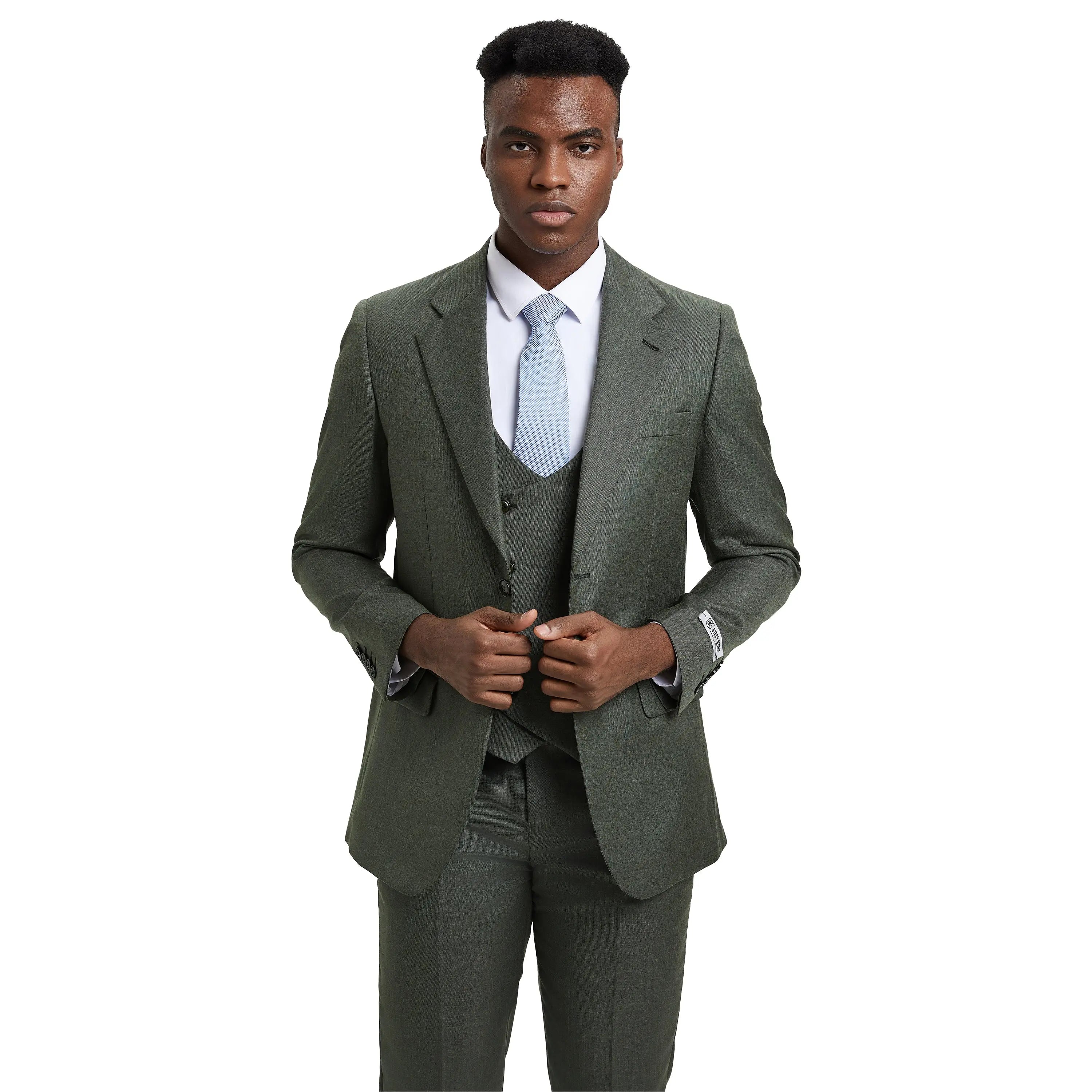 Men's Stacy Adams Sharkskin 3-Piece Suit Stacy Adams