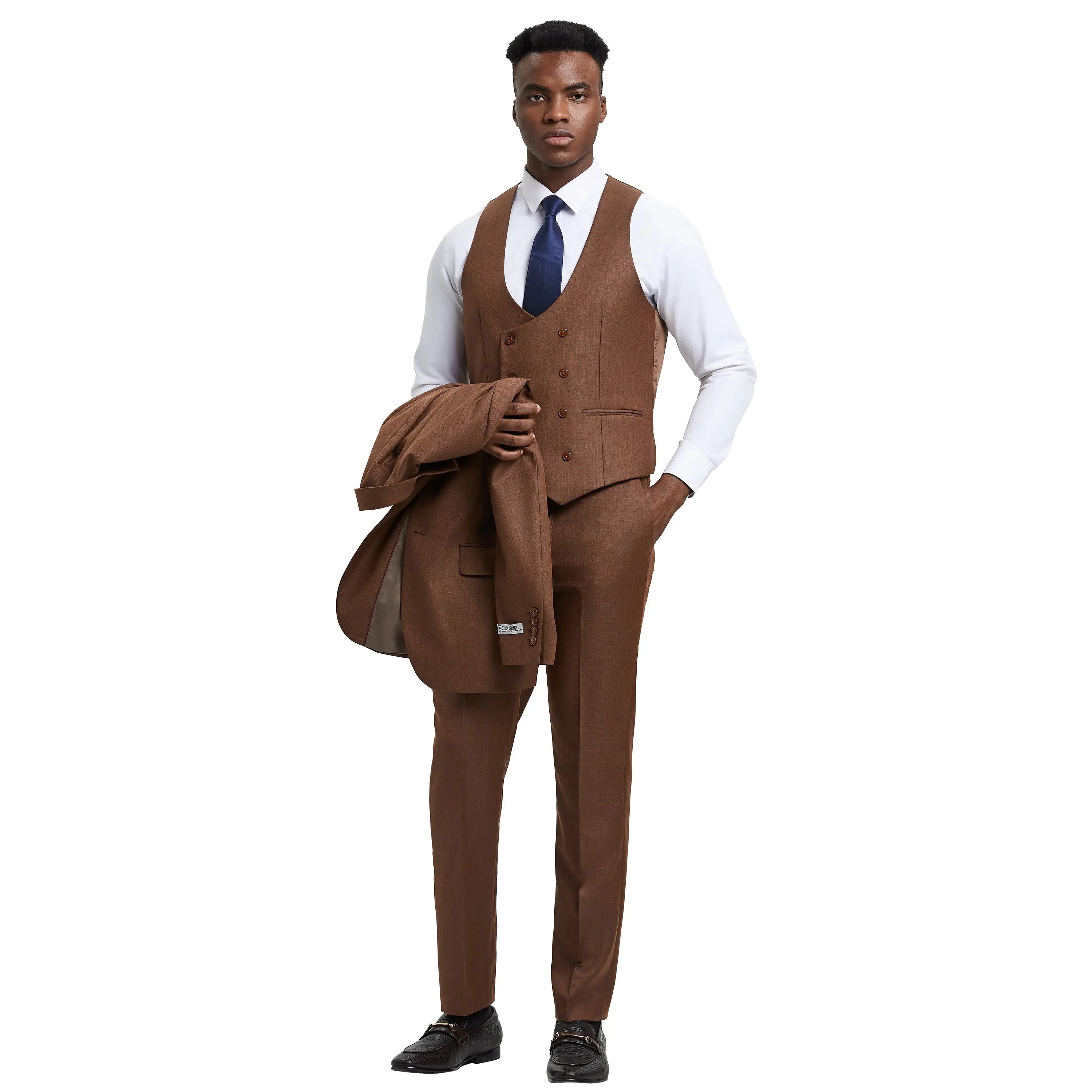 Men's Stacy Adams Sharkskin 3-Piece Suit Stacy Adams
