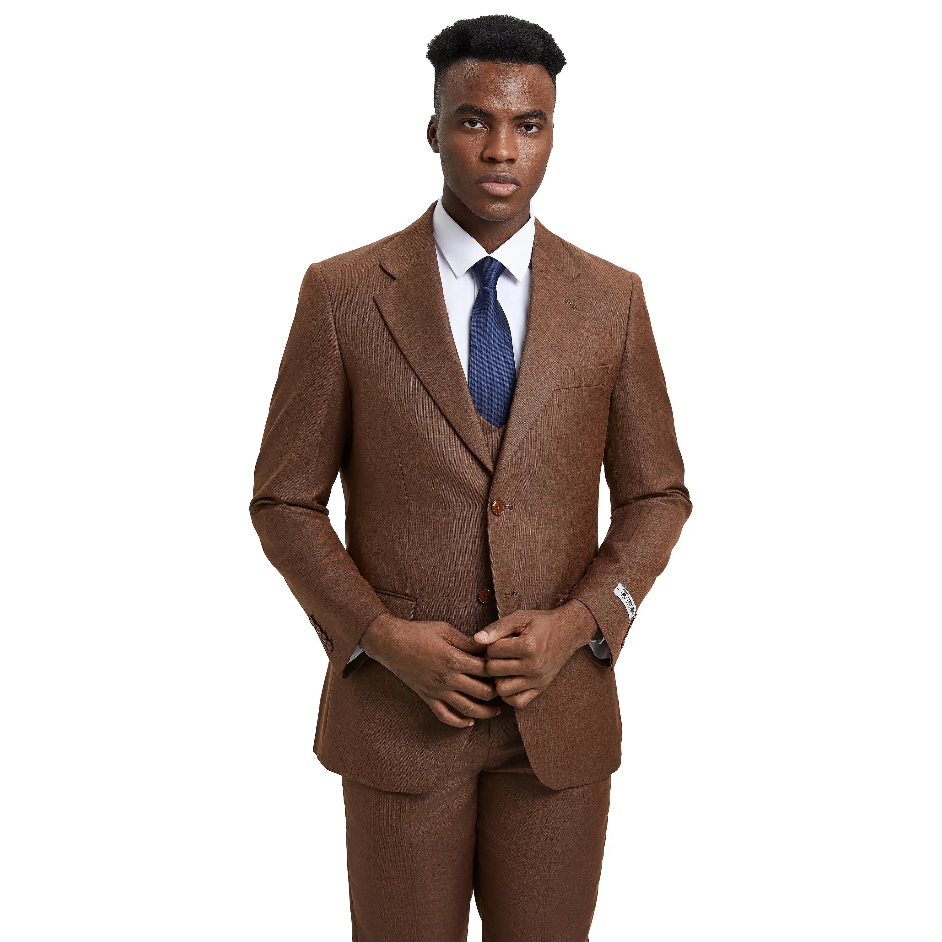 Men's Stacy Adams Sharkskin 3-Piece Suit Stacy Adams