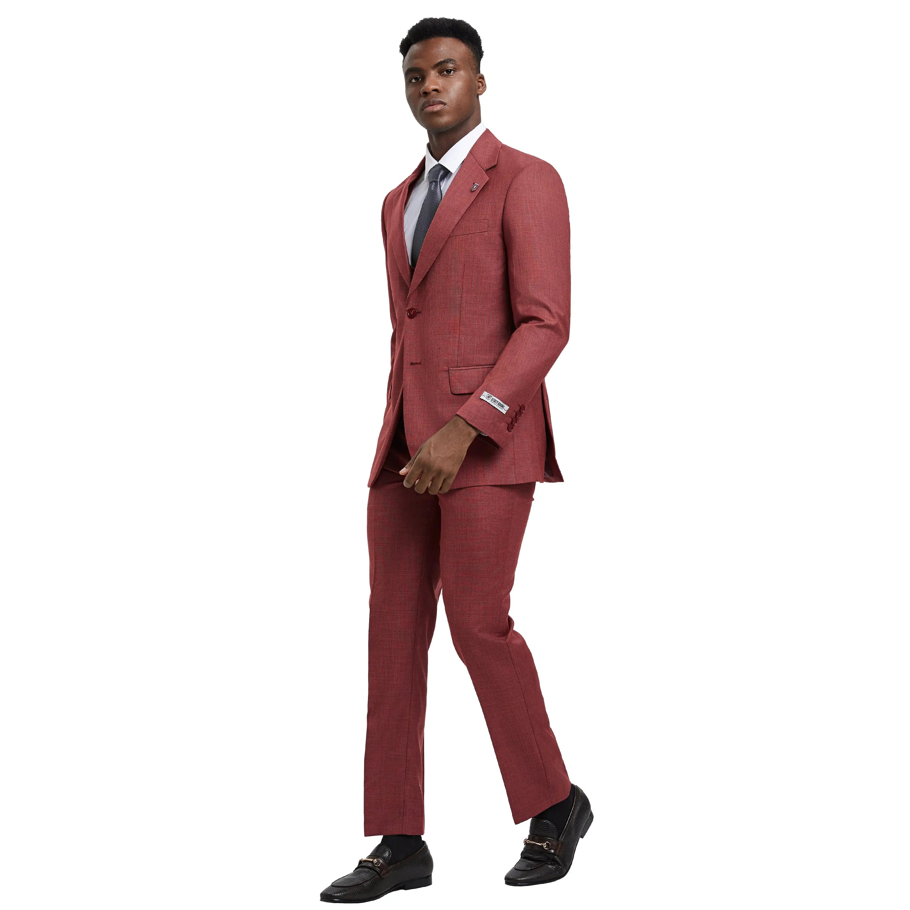 Men's Stacy Adams Sharkskin 3-Piece Suit Stacy Adams