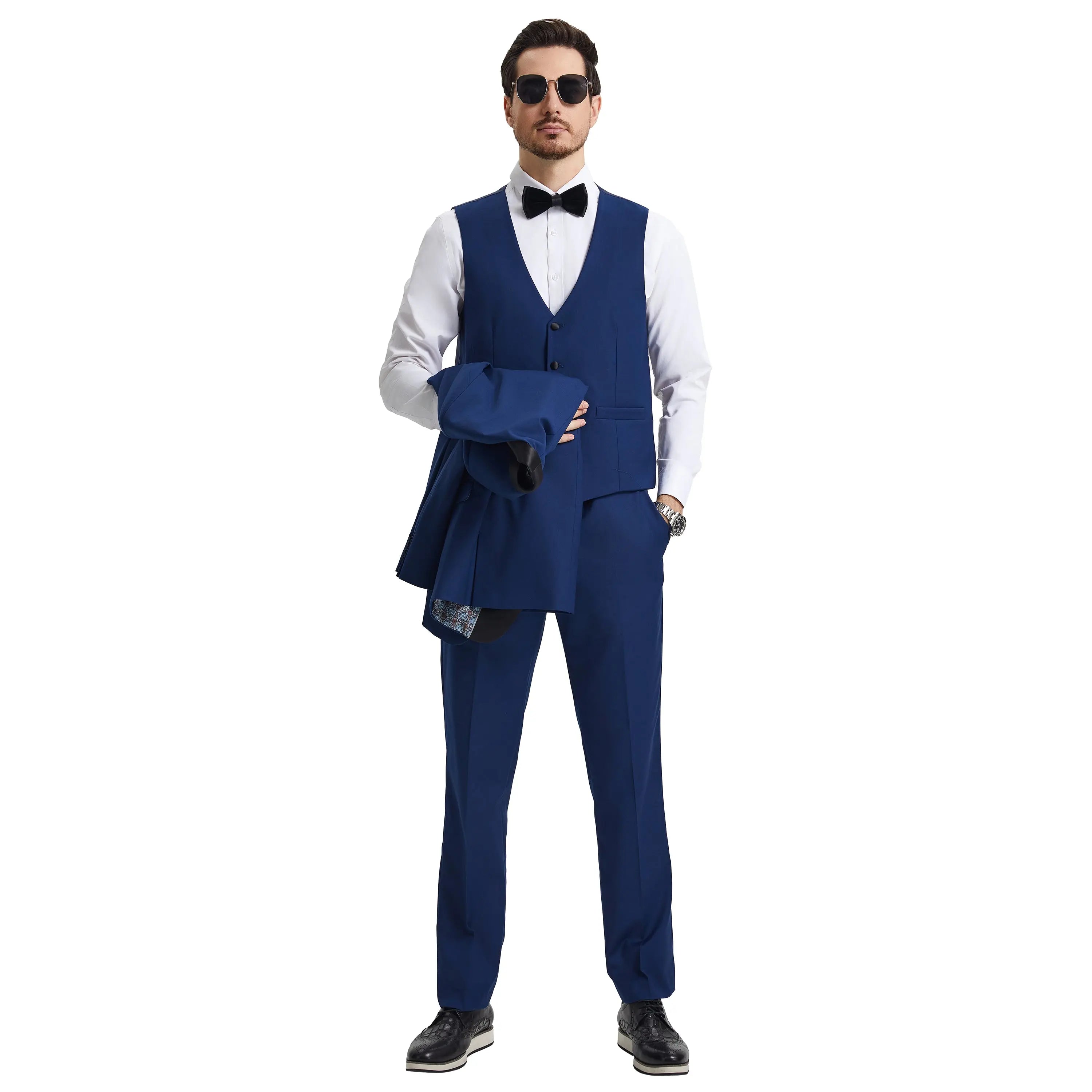 Men's Stacy Adams Hybrid-Fit 3-Piece Tuxedo Set | Shawl Collar Jacket, Vest & Pants Stacy Adams