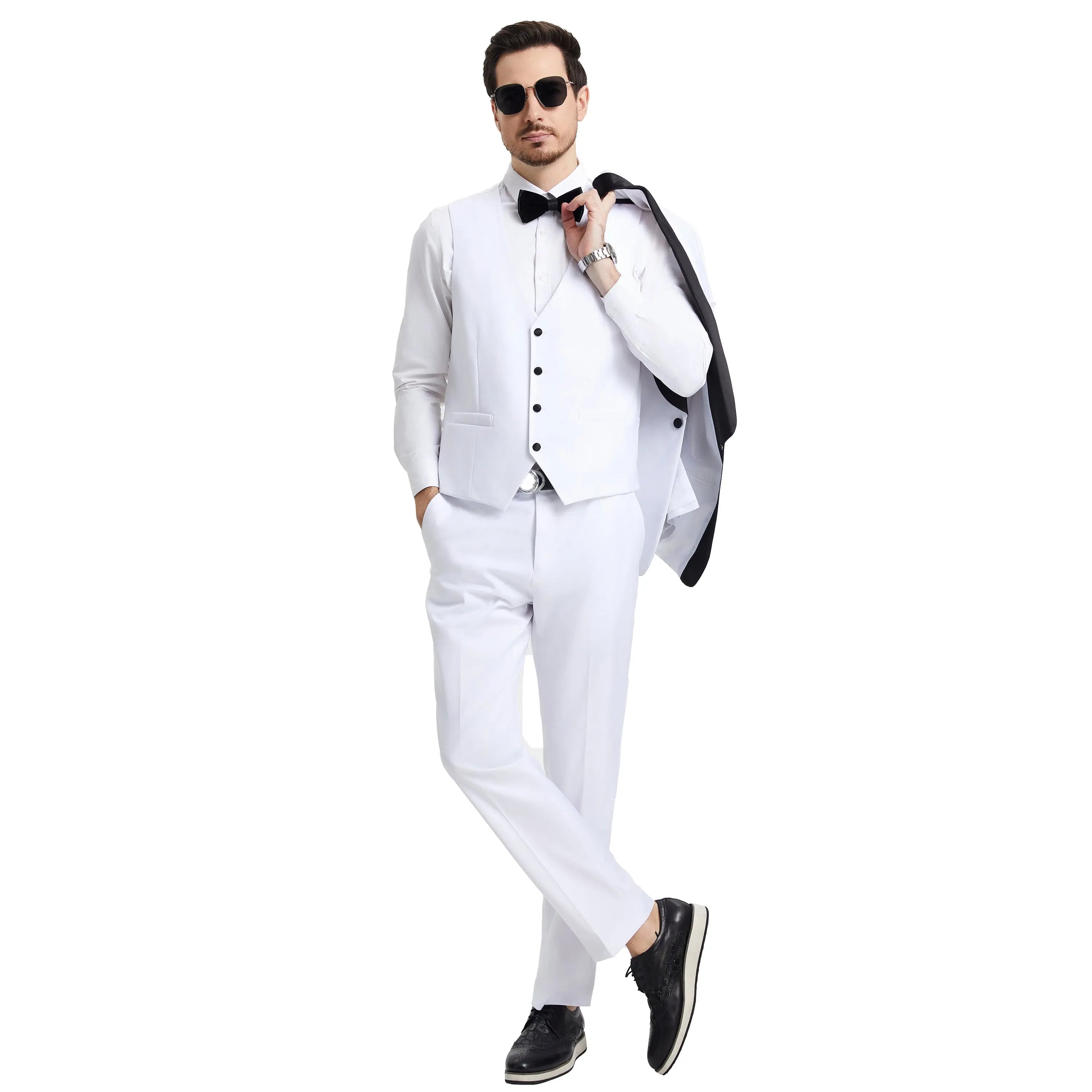 Men's Stacy Adams Hybrid-Fit 3-Piece Tuxedo Set | Shawl Collar Jacket, Vest & Pants Stacy Adams