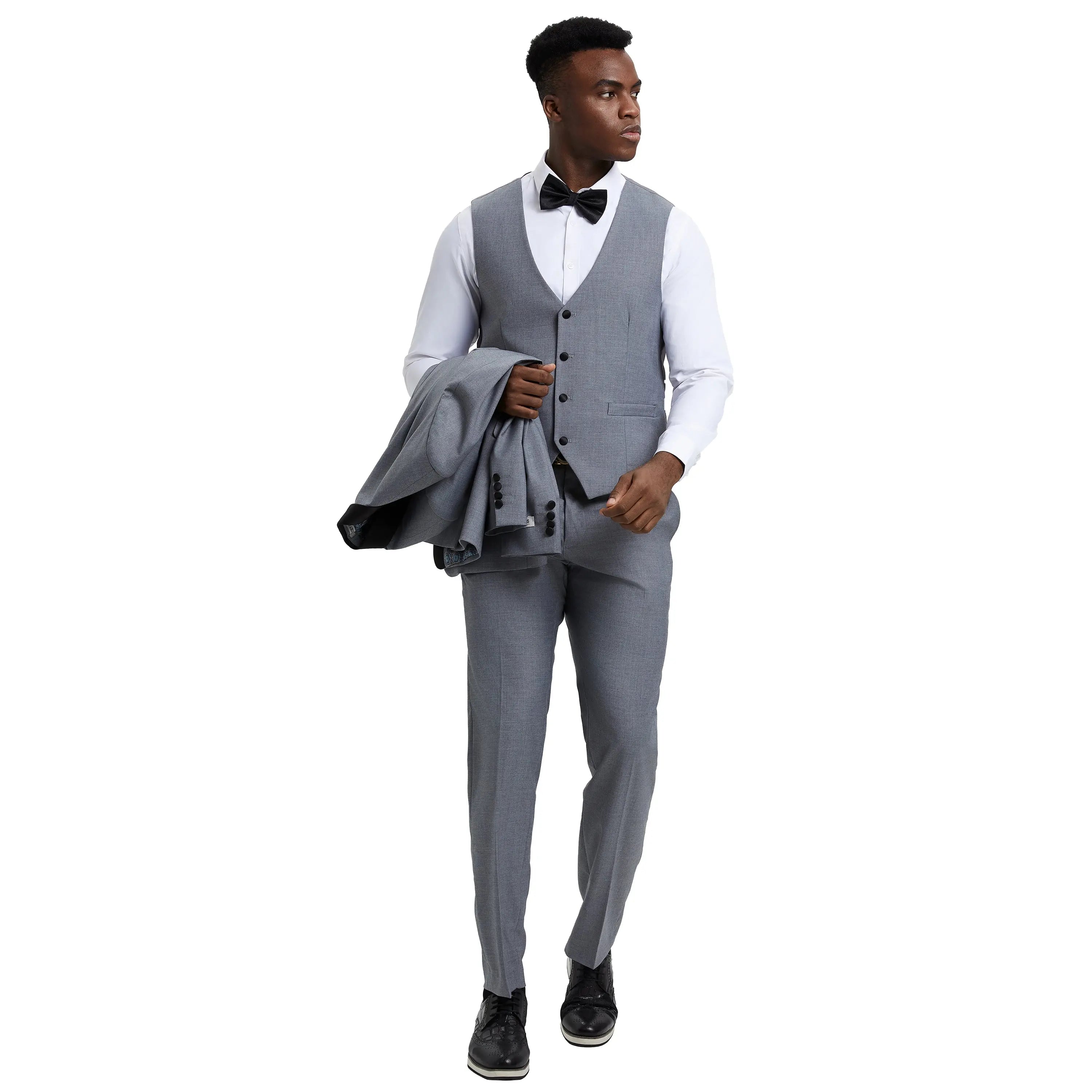 Men's Stacy Adams Hybrid-Fit 3-Piece Tuxedo Set | Shawl Collar Jacket, Vest & Pants Stacy Adams