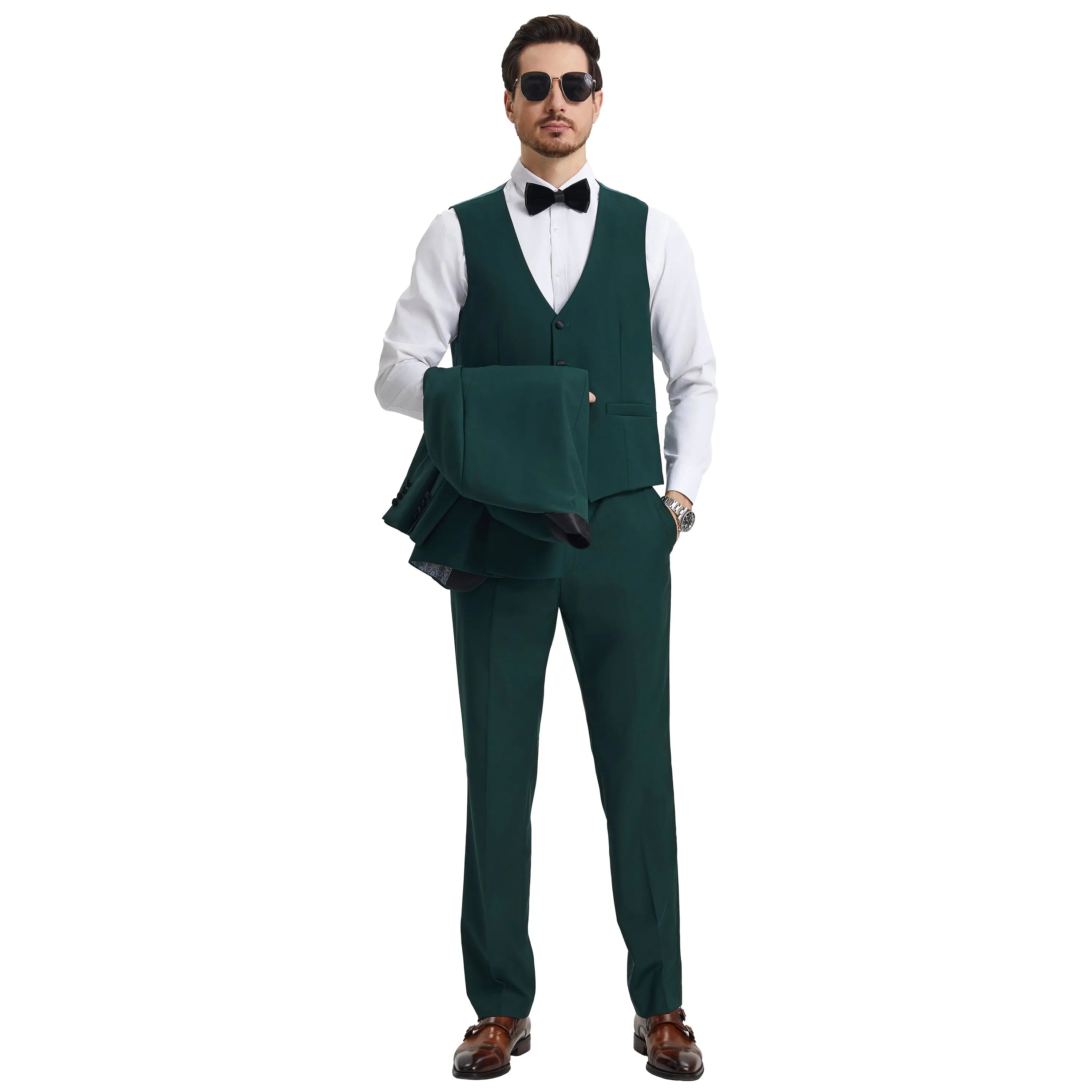 Men's Stacy Adams Hybrid-Fit 3-Piece Tuxedo Set | Shawl Collar Jacket, Vest & Pants Stacy Adams