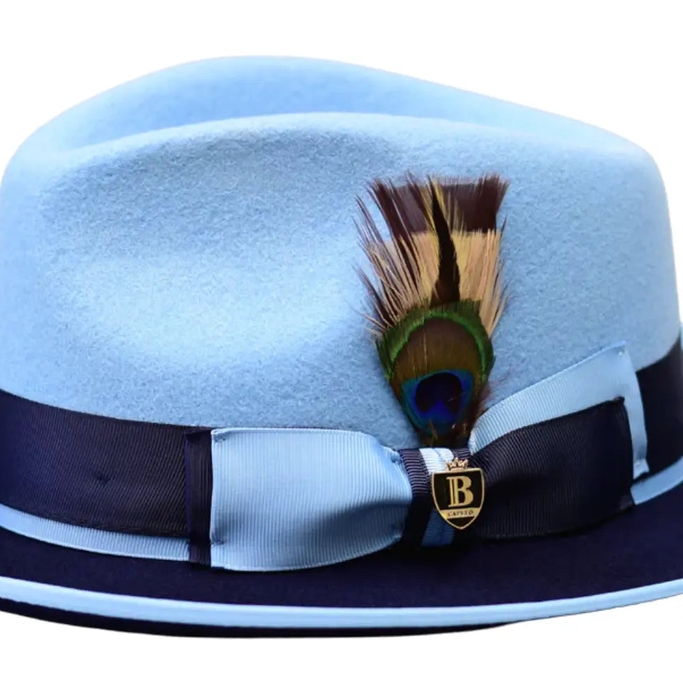 PRESTON 2-tone Fedora by Bruno Capello M & R Clothing