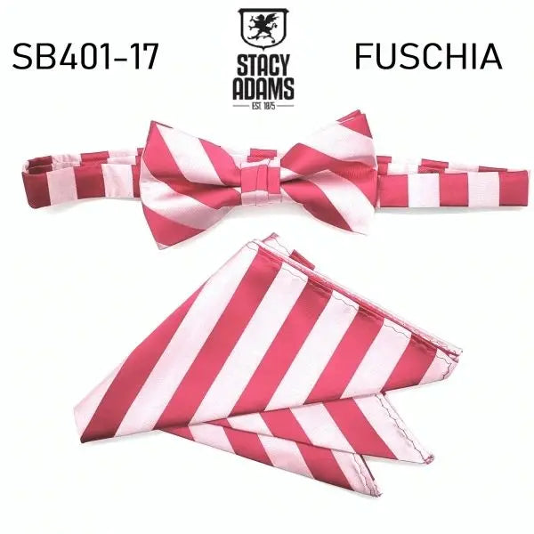 Stacy Adams Stripe Wedding Bow Tie Set Stacy Adams