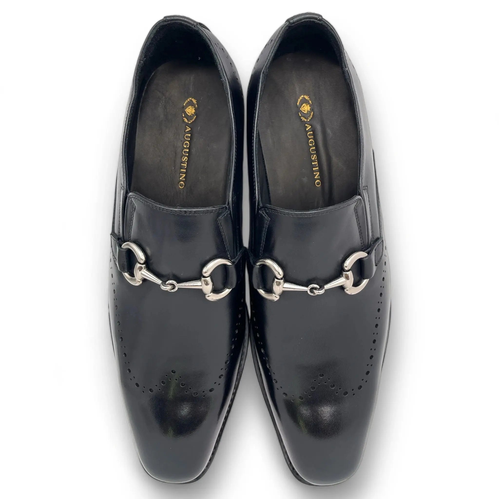 Elias Augustino Men Leather Loafer + Horsebit Buckle Augustino