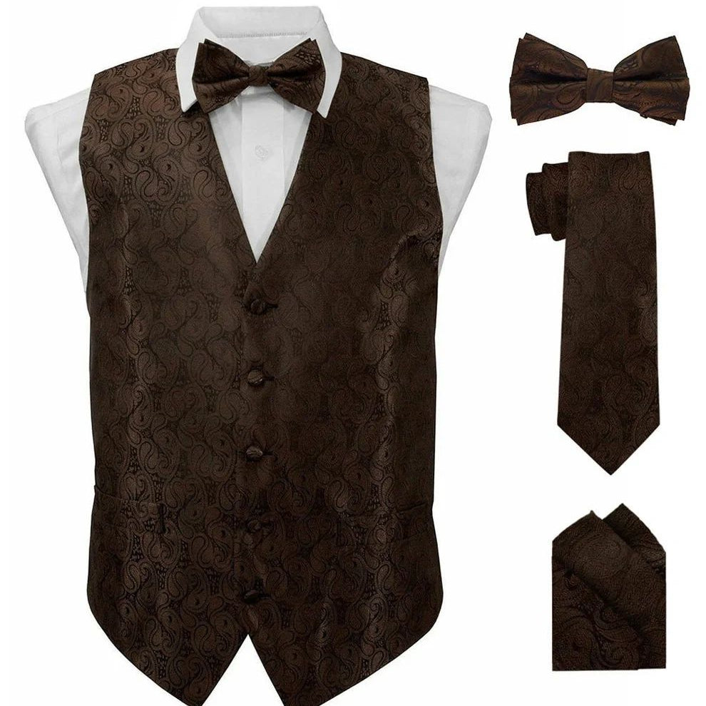 Paisley printed vest set
