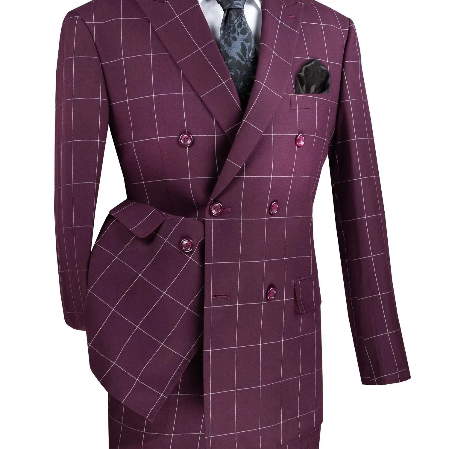 Modern Window Pane DB Suit M & R Clothing