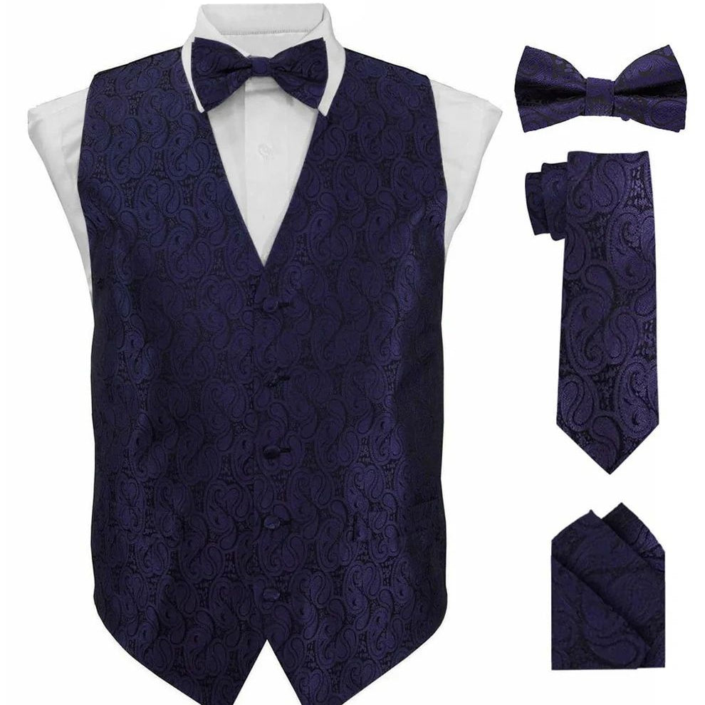 Paisley printed vest set