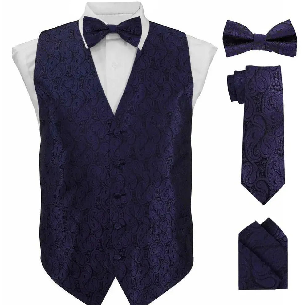 Paisley printed vest set M & R Clothing