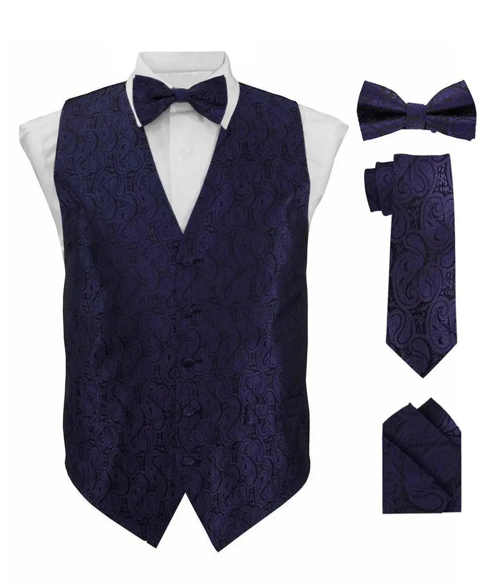 Paisley printed vest set M & R Clothing