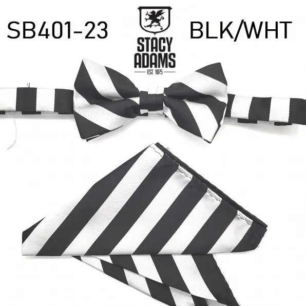 Stacy Adams Stripe Wedding Bow Tie Set Stacy Adams