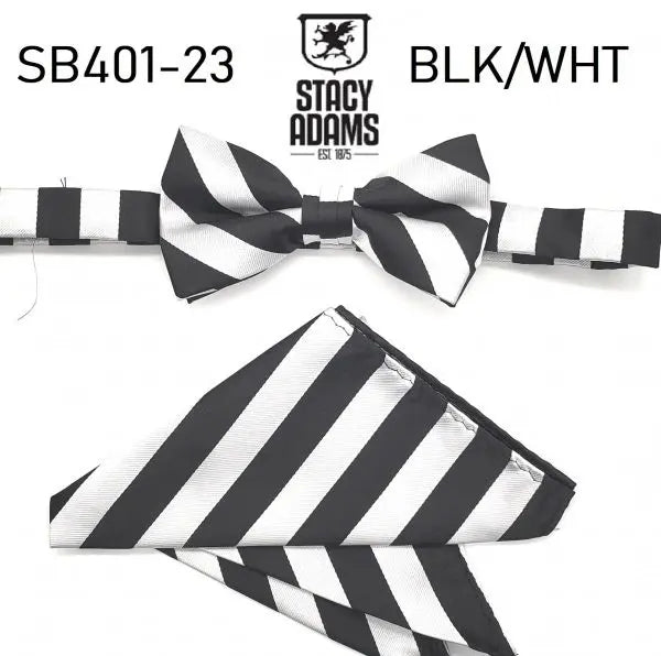 Stacy Adams Stripe Wedding Bow Tie Set Stacy Adams