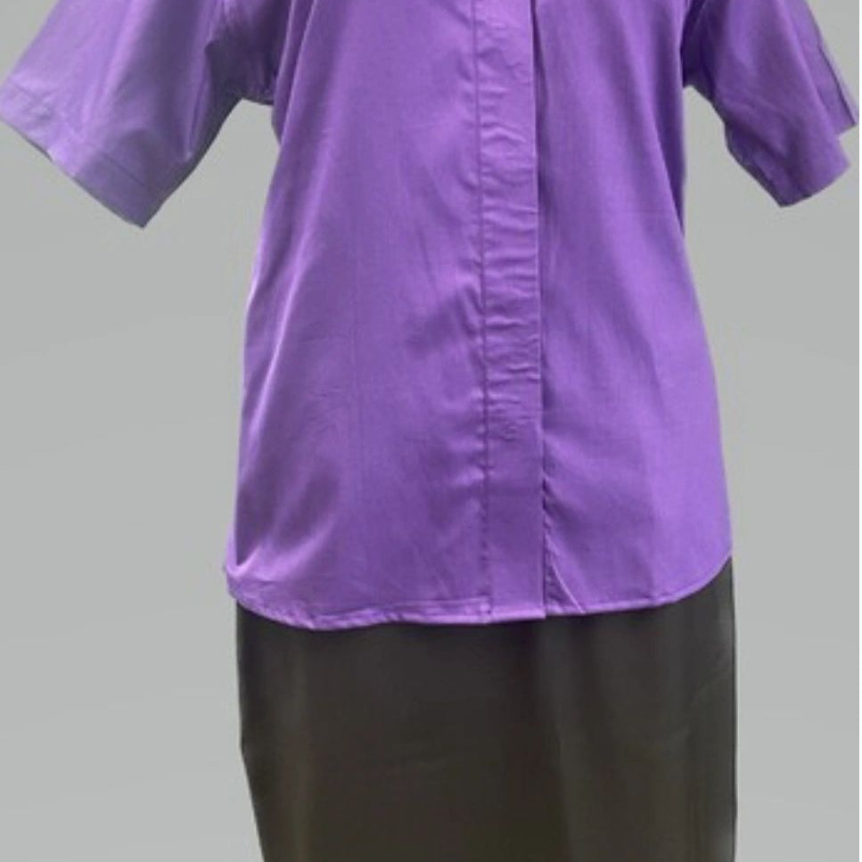 Ladies Short Sleeve Full Collar Shirt