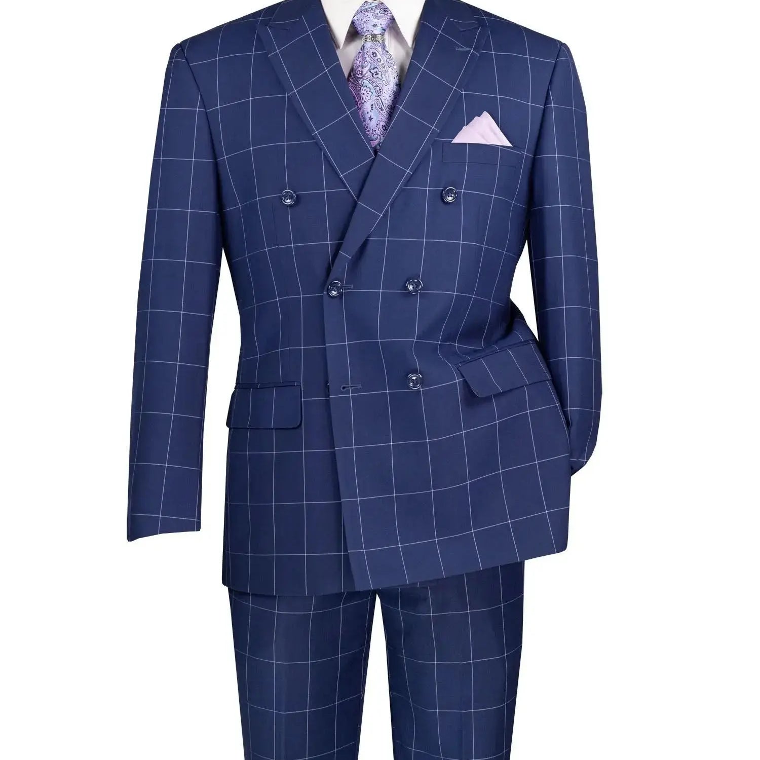 Modern Window Pane DB Suit M & R Clothing