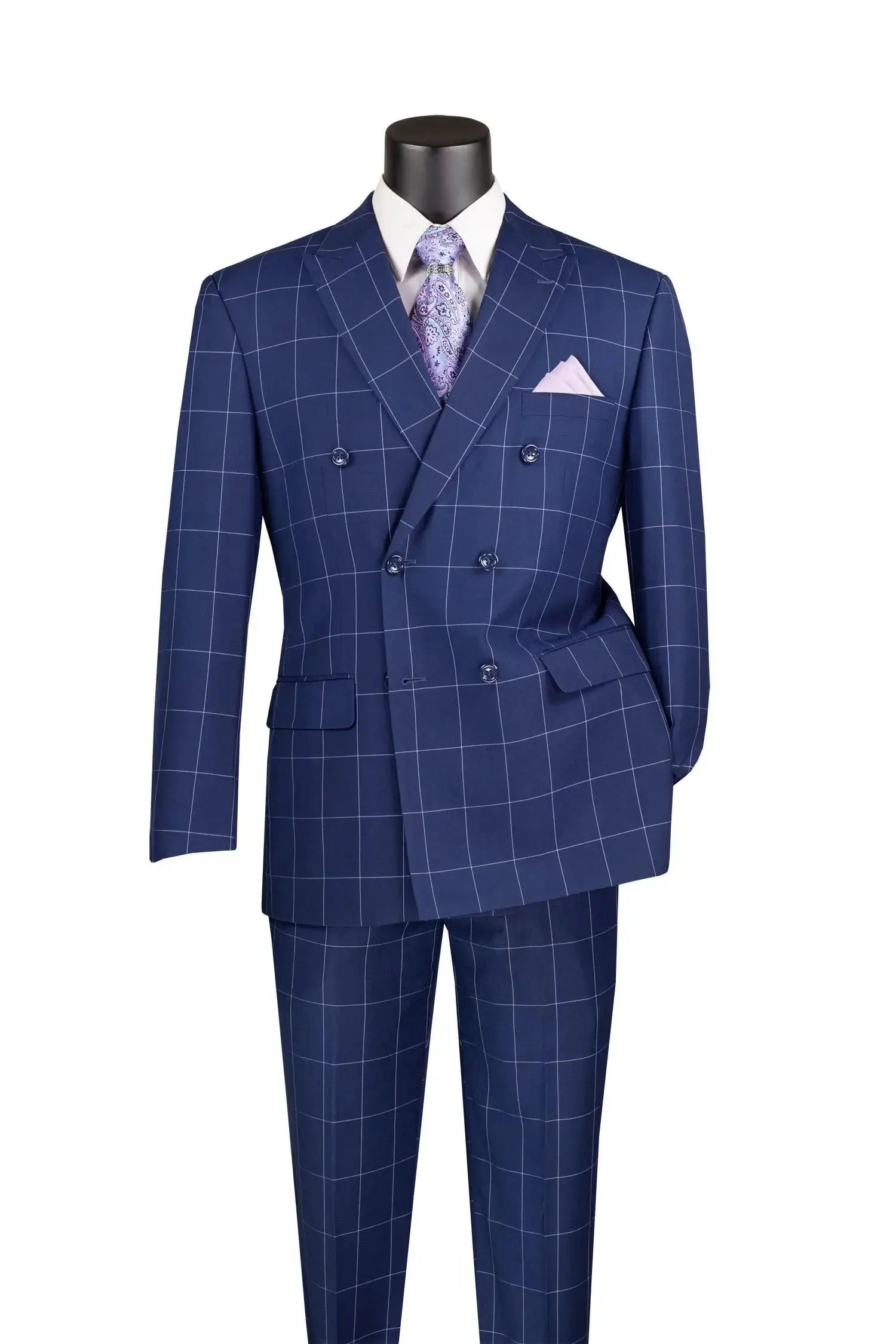 Modern Window Pane DB Suit M & R Clothing