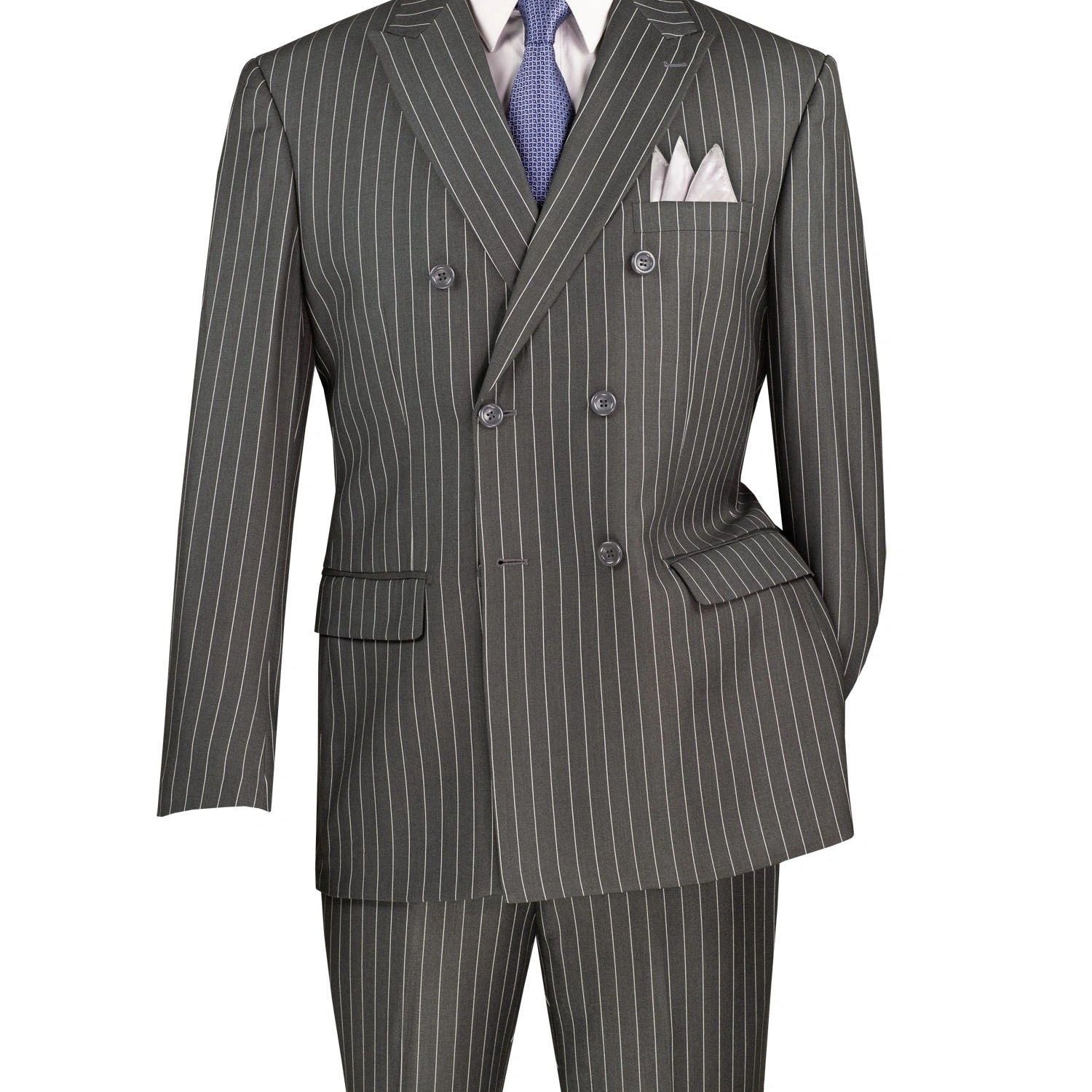 Men's Double Breasted Pinstripe Suit
