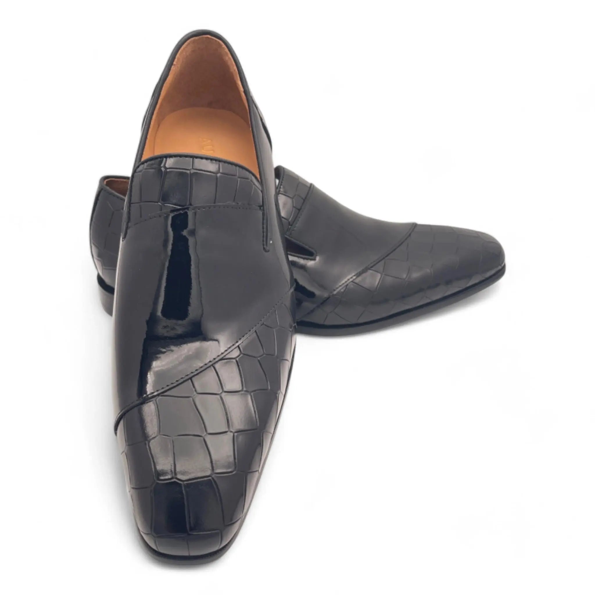 The Naya Augustino Two Toned Croc Style Loafers Augustino