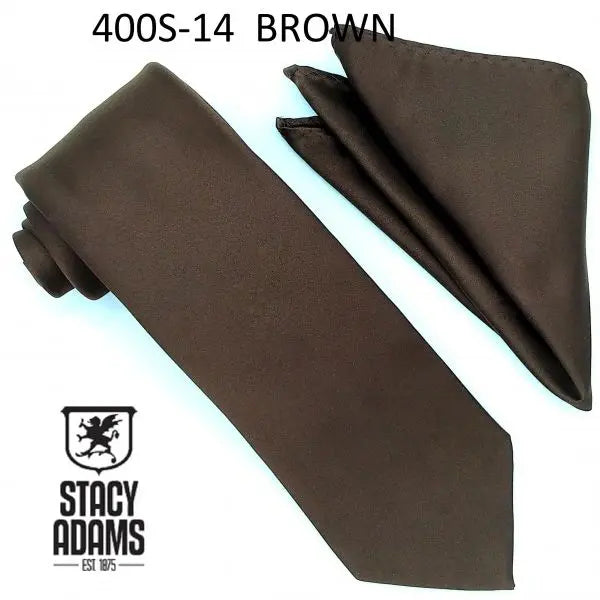 Stacy Adams Solid Tie and Hanky Set Stacy Adams