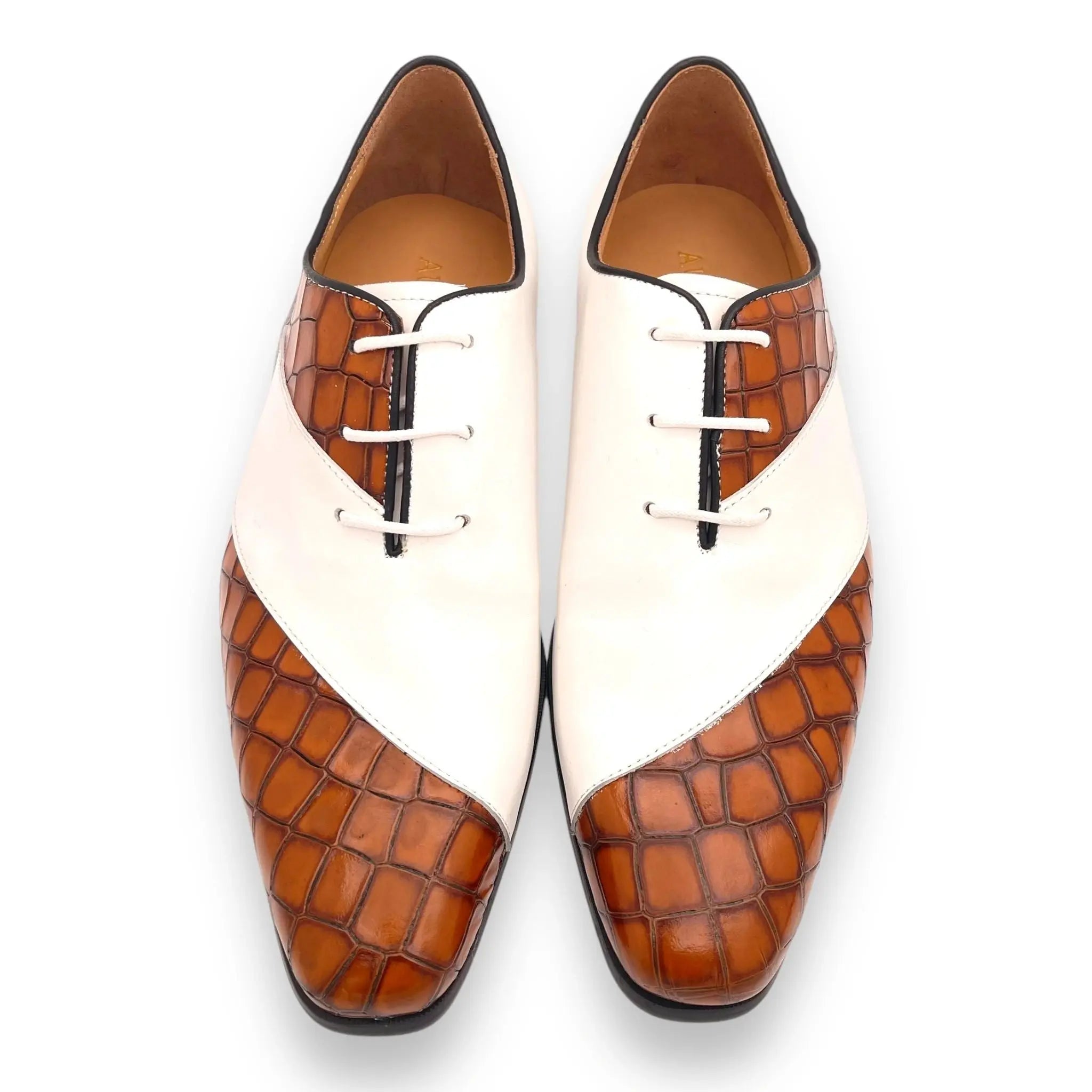 The Aniah Augustino Croc Style Lace Up Men Dress Shoes Augustino