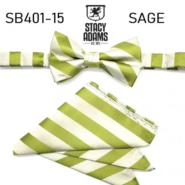 Stacy Adams Stripe Wedding Bow Tie Set Stacy Adams