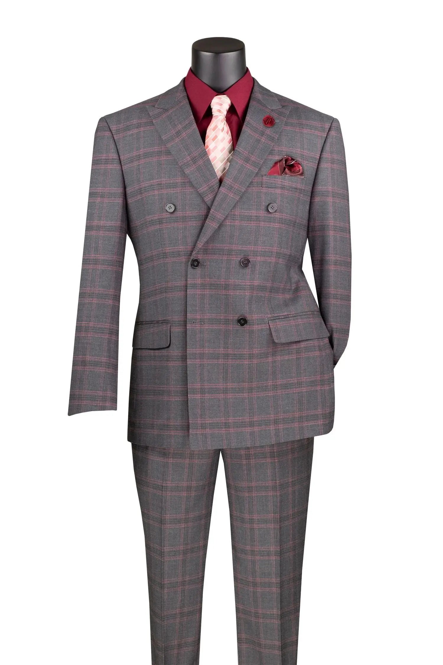 Modern DB Plaid Suit 1 M & R Clothing