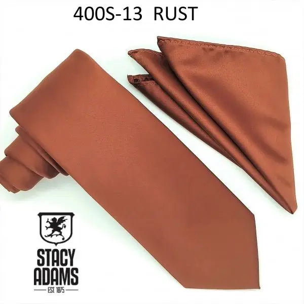 Stacy Adams Solid Tie and Hanky Set Stacy Adams