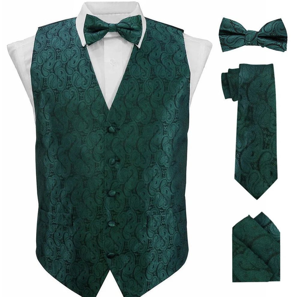 Paisley printed vest set