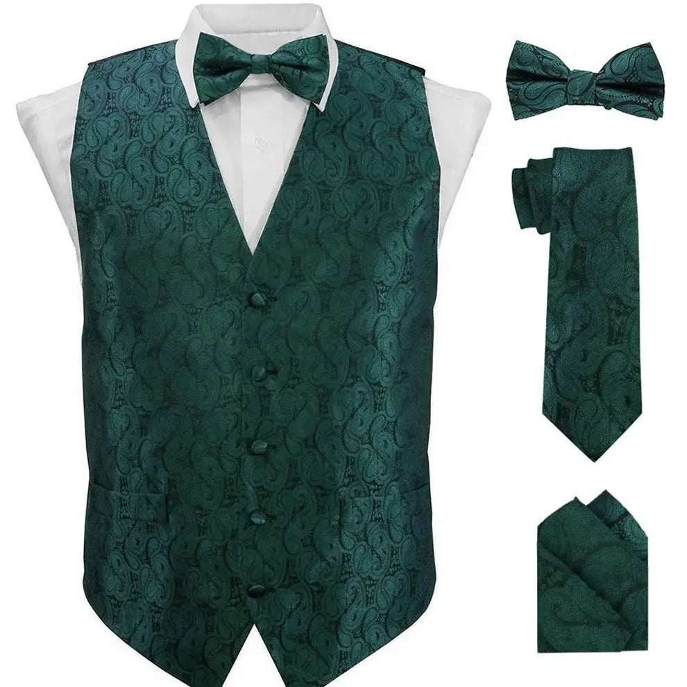 Paisley printed vest set M & R Clothing