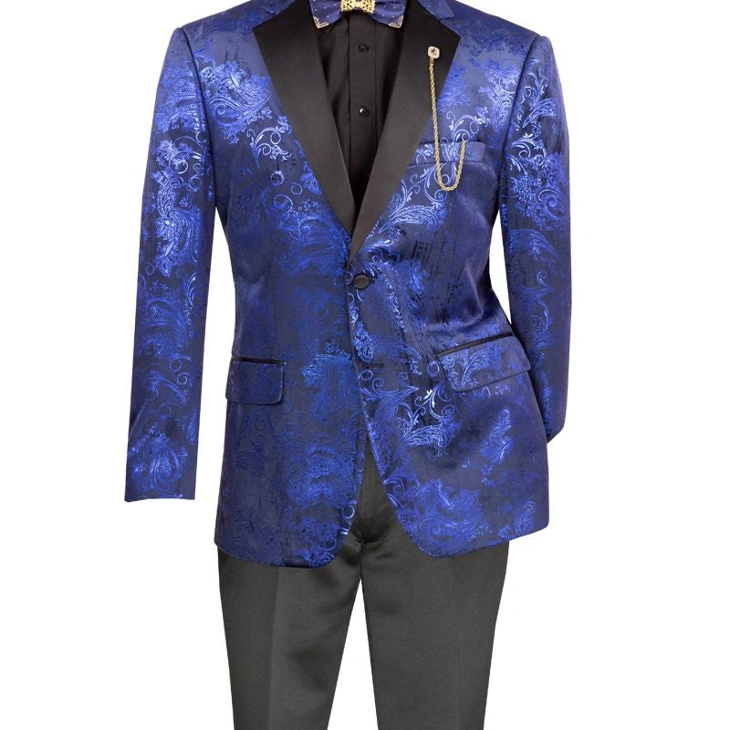 Men's Modern Foil Paisley Blazer