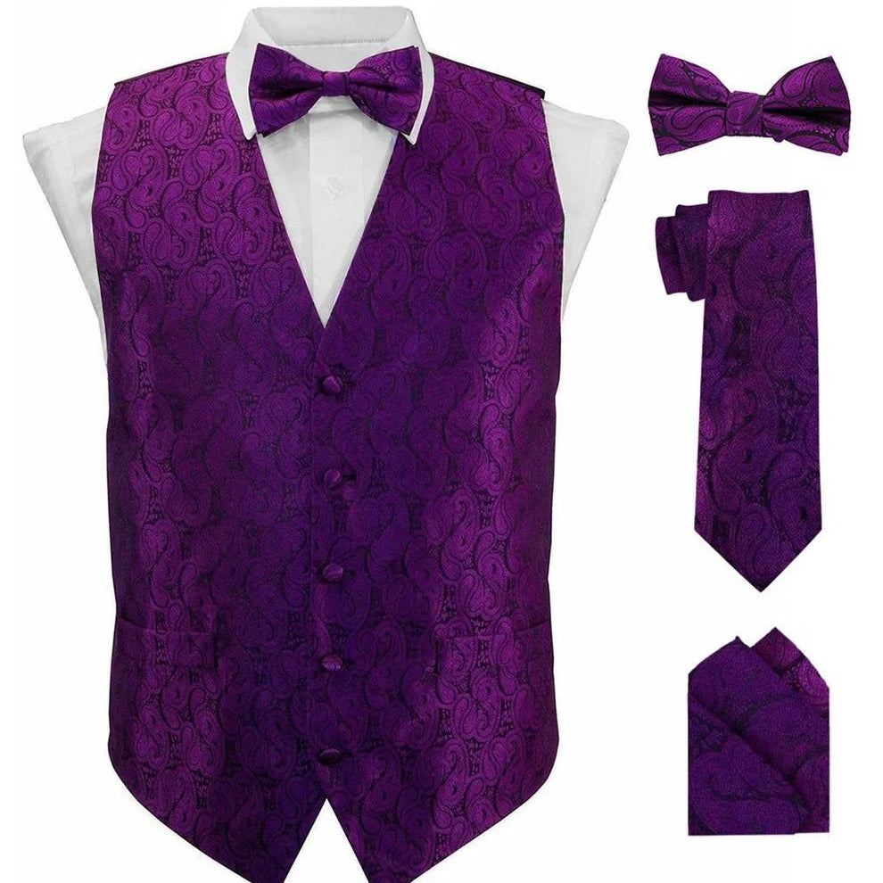Paisley printed vest set