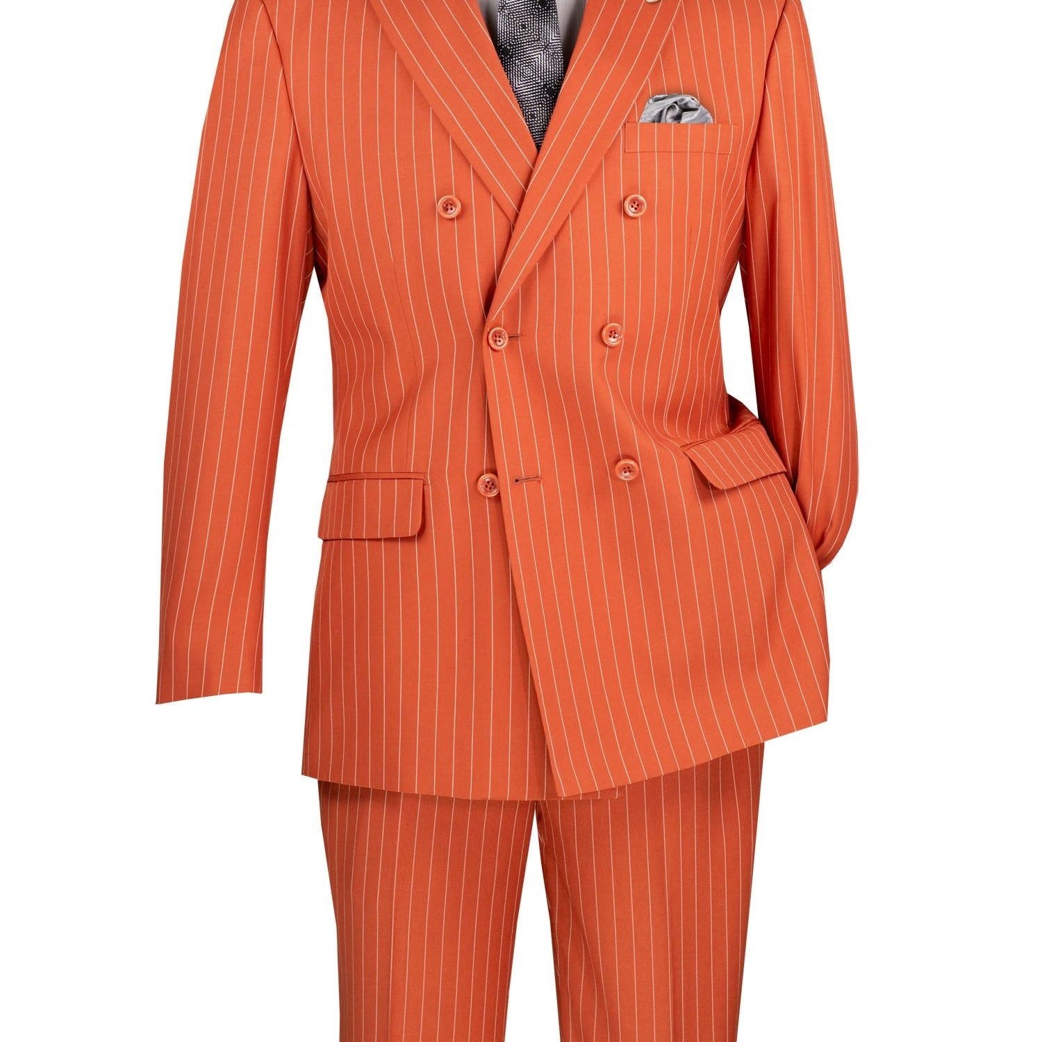 Men's Double Breasted Pinstripe Suit