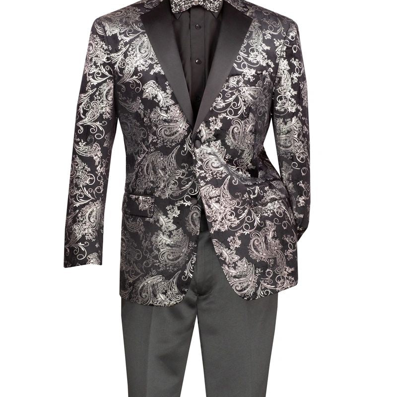 Men's Modern Foil Paisley Blazer