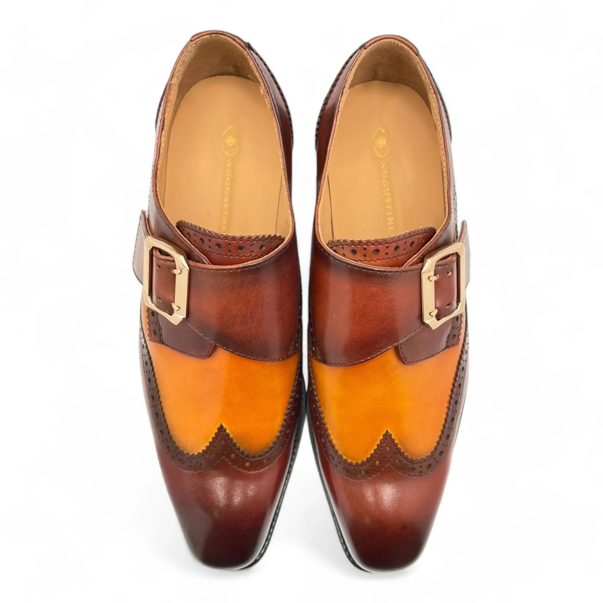 Mikey Augustino Two-Toned Monk Strap Buckle Shoe Augustino