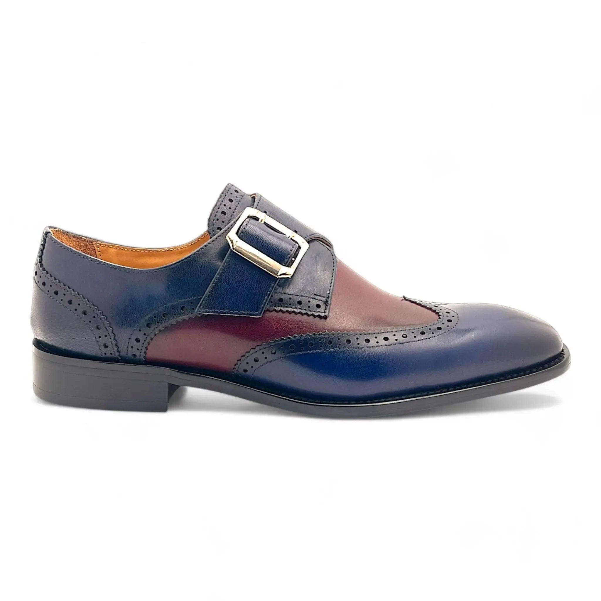 Mikey Augustino Two-Toned Monk Strap Buckle Shoe Augustino