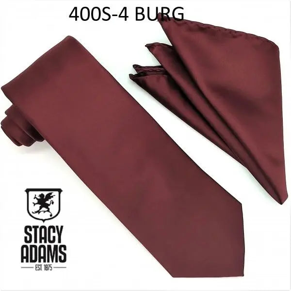 Stacy Adams Solid Tie and Hanky Set Stacy Adams